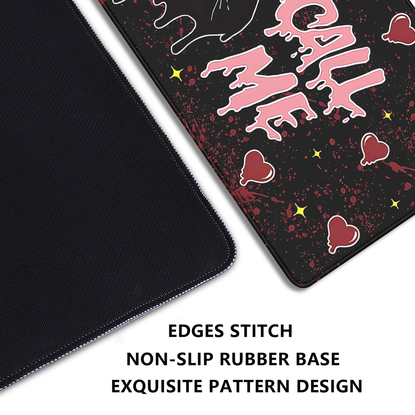 Call Me Mouse Pad Ghostface Desk Pat,Mouse Mat Large Desk Mat for Desktop,Stitched Edges Non-Slip