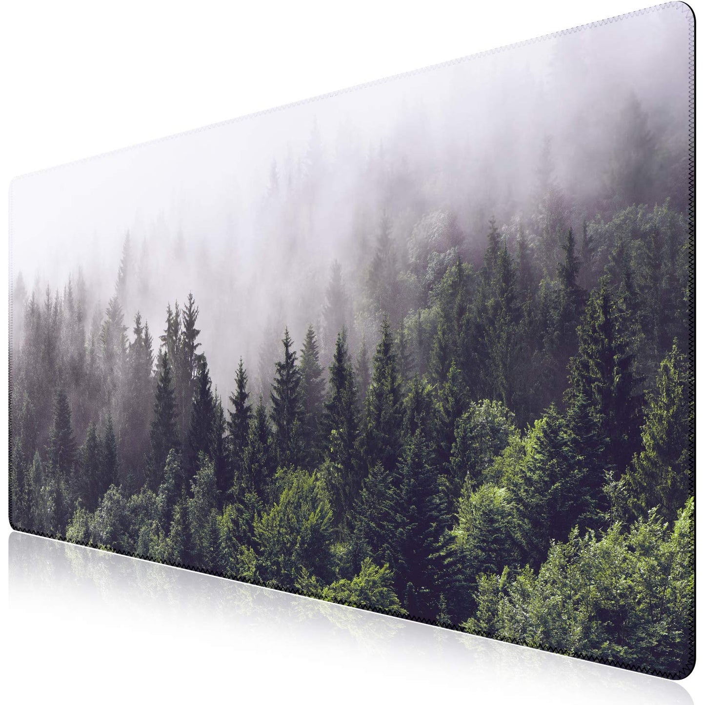 iCasso Extended Gaming Mouse Pad,35.4 x 15.7in Desk Pad, Forest