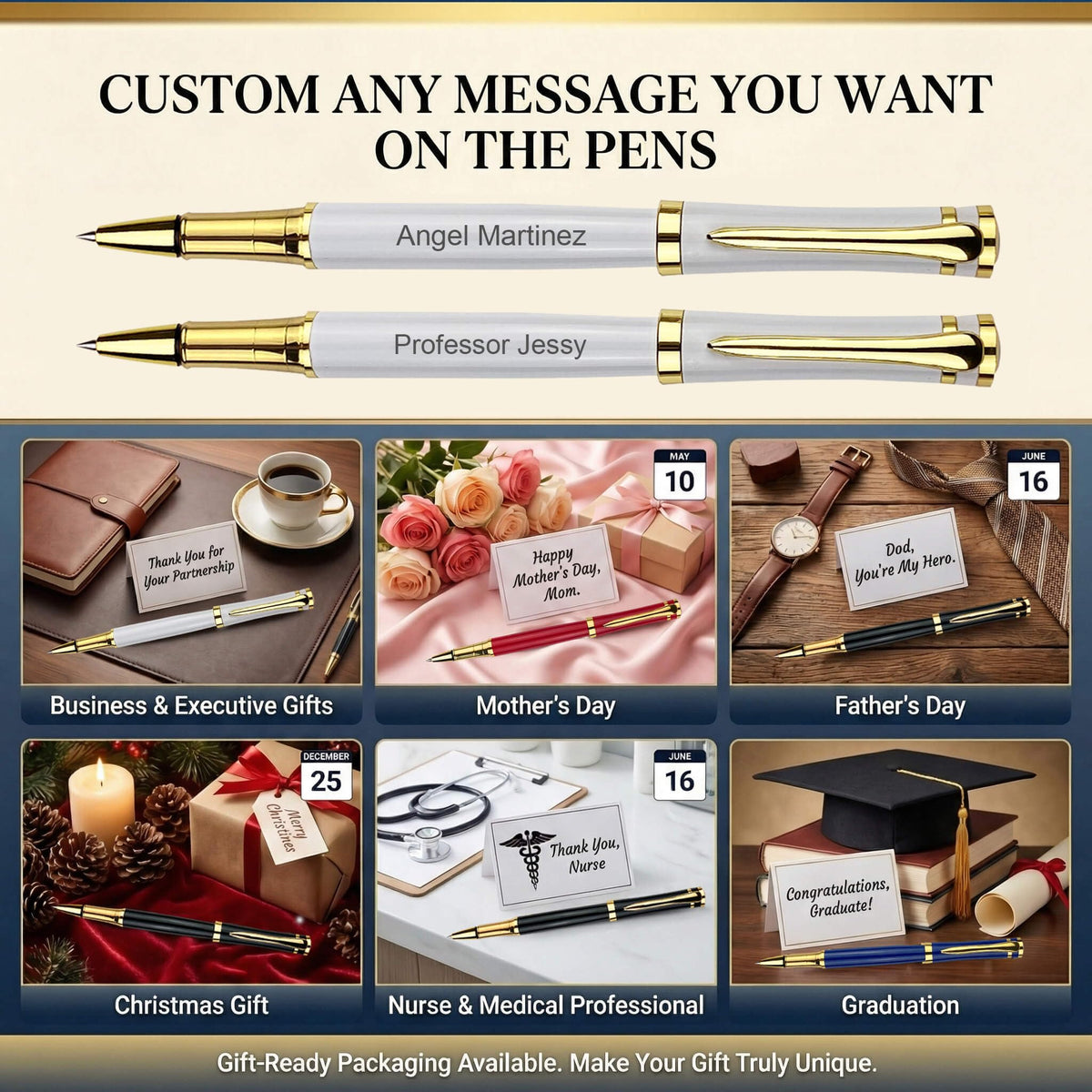 Yastar Personalized Business Pen Gift for Colleague Friend Groomsman Nurse