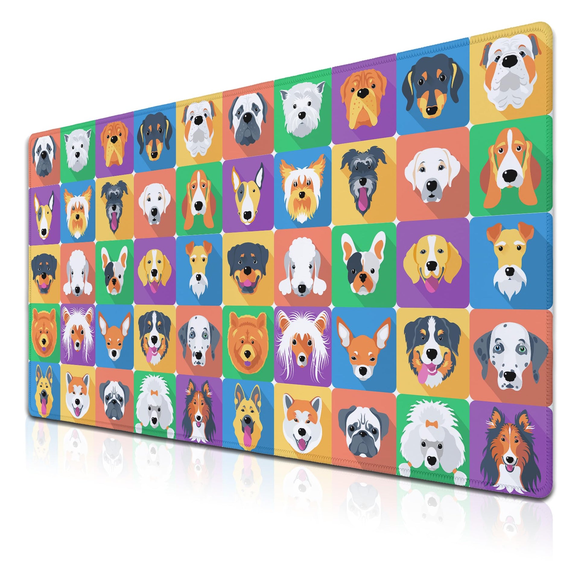 Samgula Keyboard Mats Dogs Full Mouse Mat, Desk Mouse Pad Extra Large Mouse Pads, Oversized