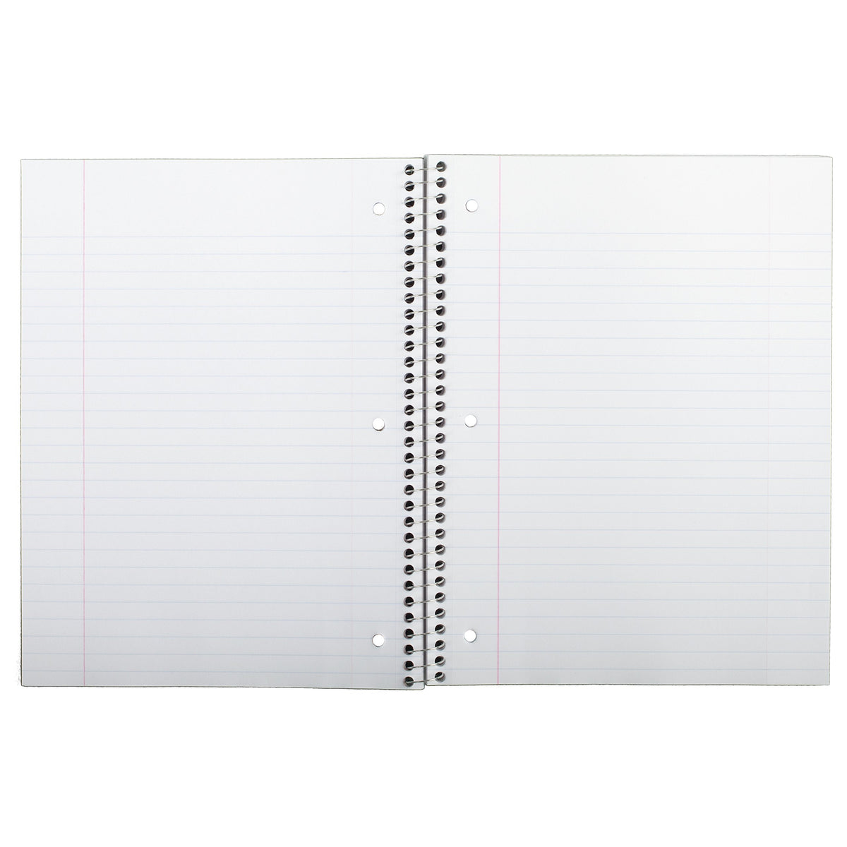 Mead Spiral Notebooks, 3 Subject, Wide Ruled Paper, 120 Sheets, 10-1/2" x 7-1/2", Red, Green, Blue