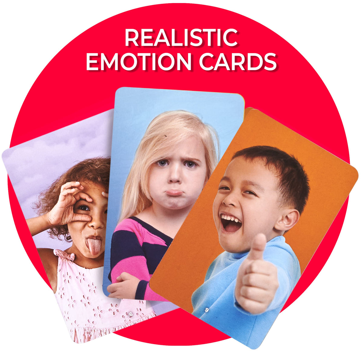 Emotion Cards for Kids | 26 Real Photo Emotion Cards | with Matching Pairs