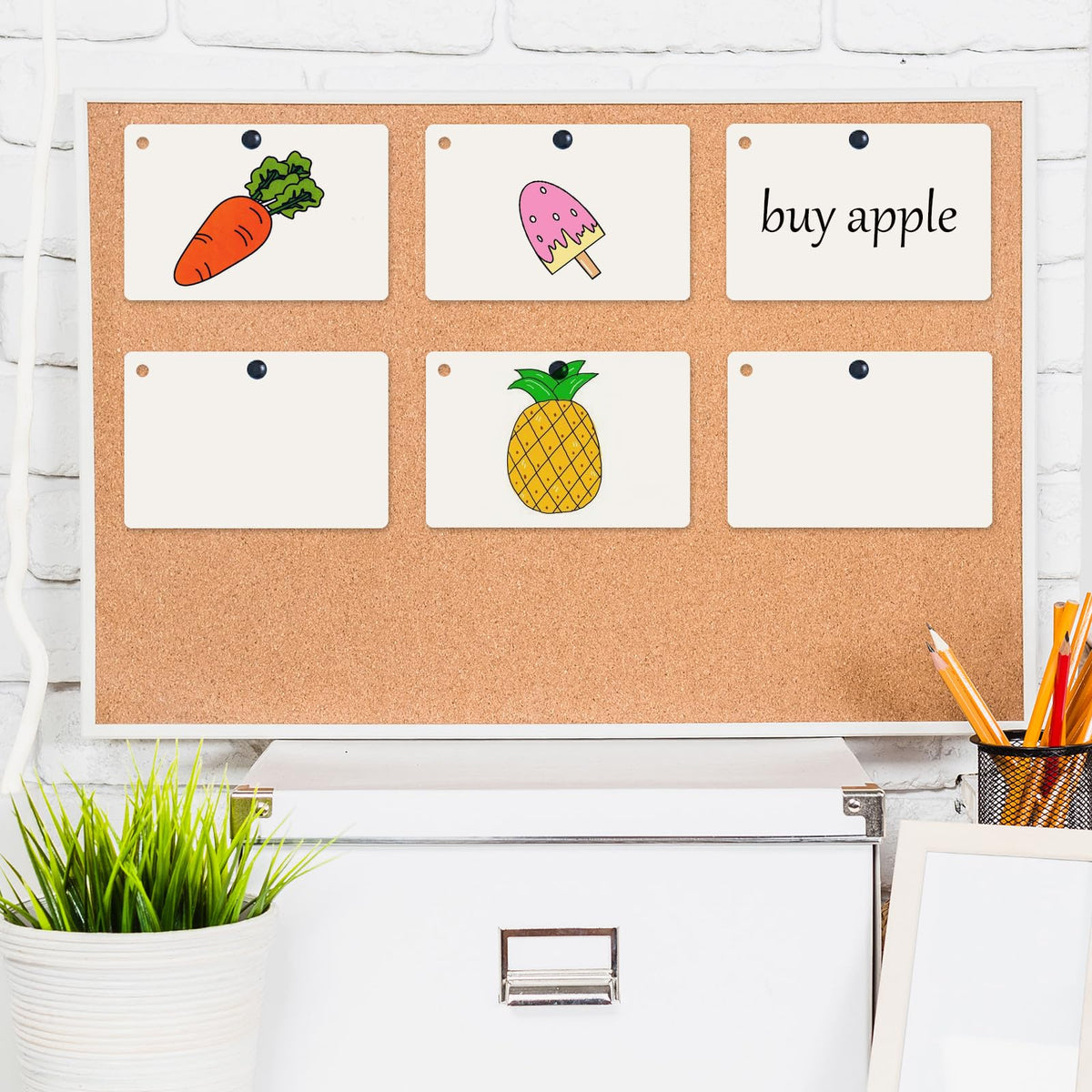 zmybcpack 6 Pack 4x6 Inch Blank Flash Cards with Binder Rings