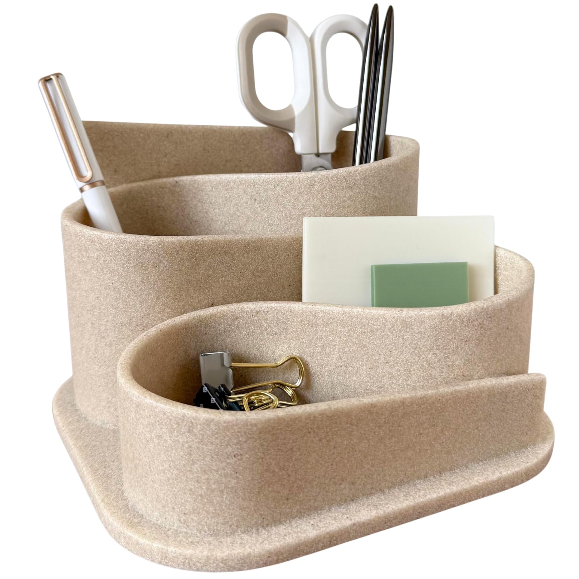 OAKOA Aesthetic Desk Organizer - Modern Desk Accessories - Boho Pen Holder