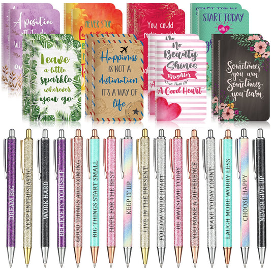 Funrous 32 Pcs Mini Notebooks with Pens Adults Party Favors, Cute