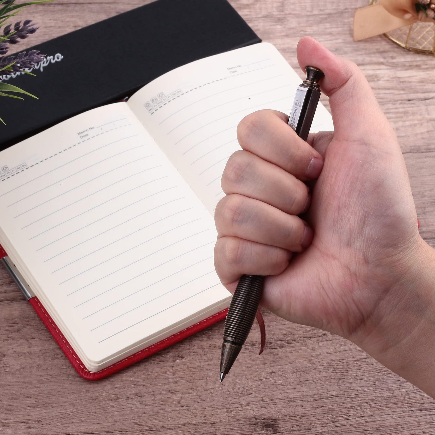 SMOOTHERPRO Solid Brass Click Pen Compatible with Pilot G2 Refill