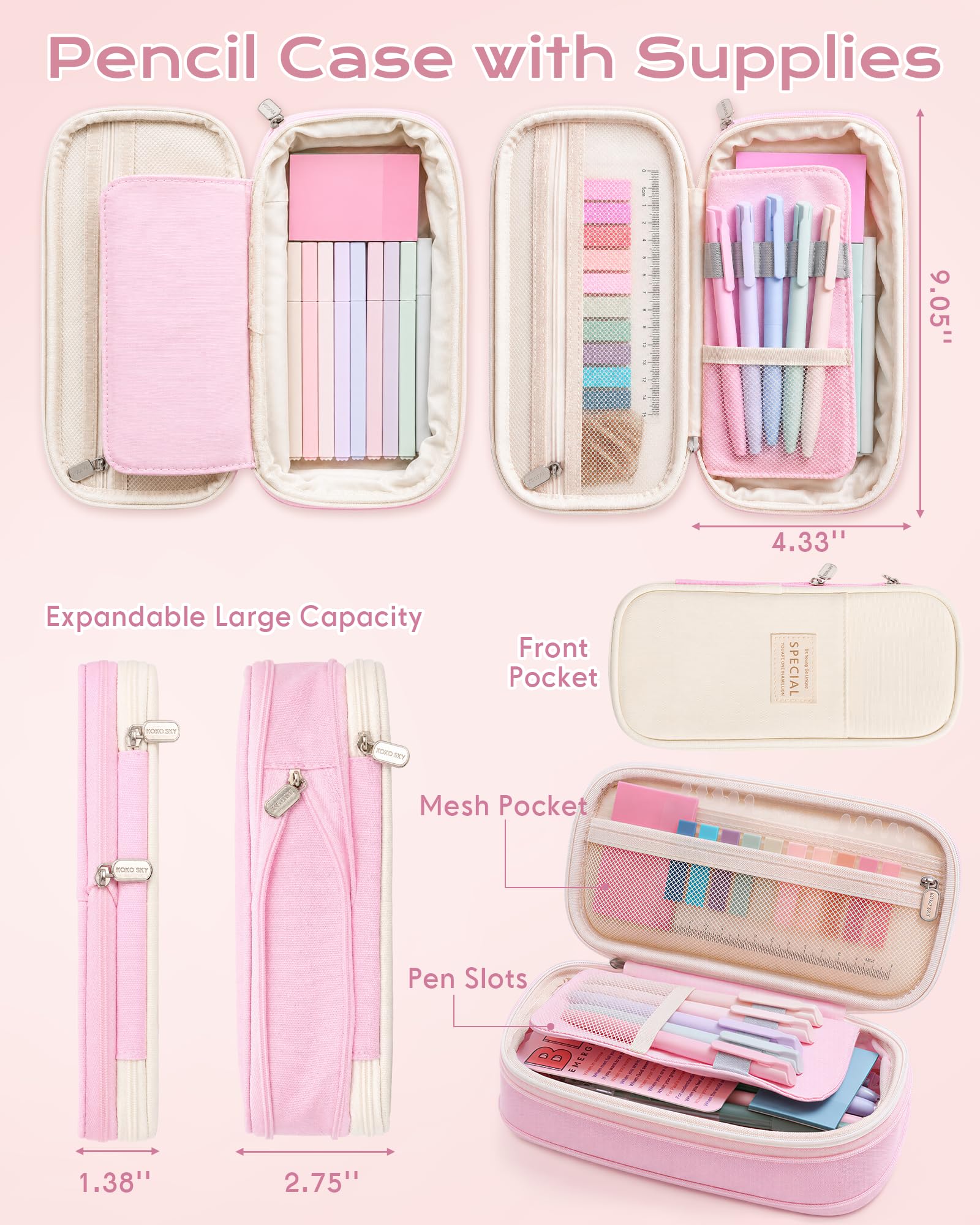 XKDOUS 40 Bible Study Kit, Journaling Supplies for Women with Case, Pink