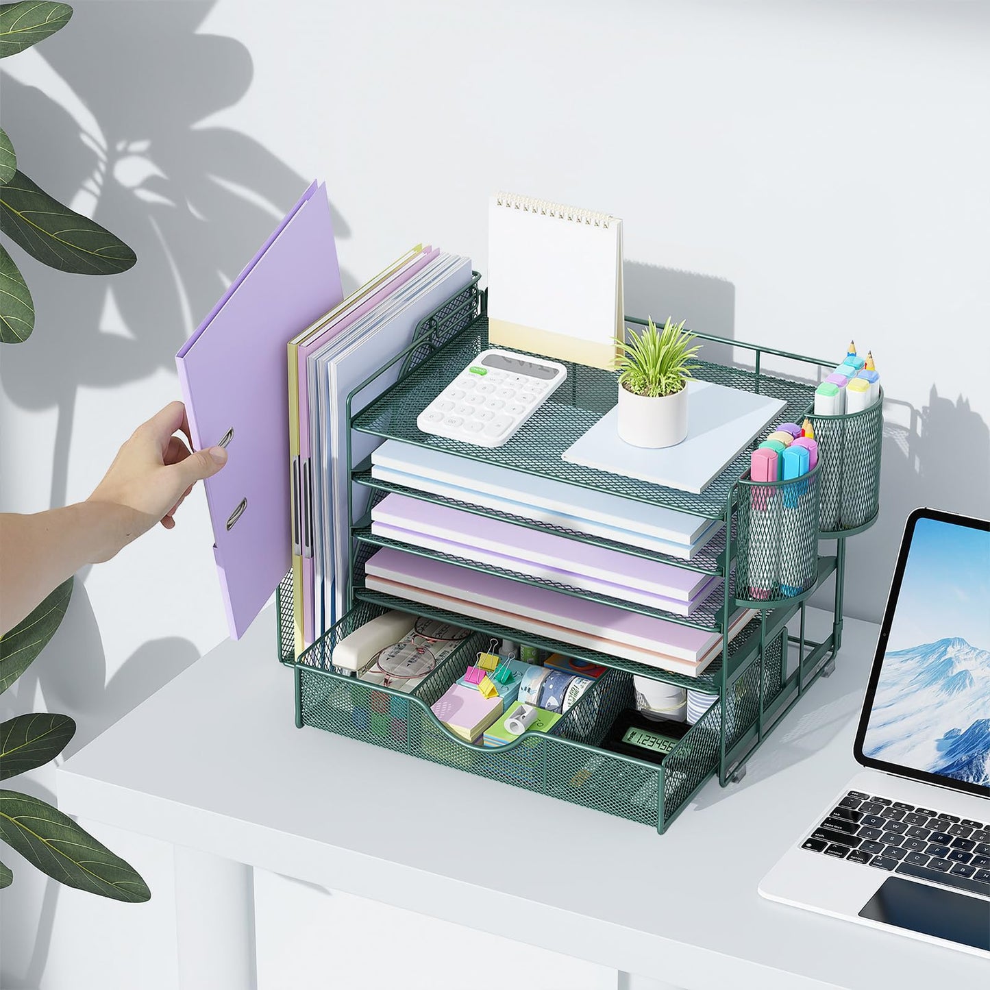 gianotter 5-Tier Desk Organizer with Drawers and File Holders