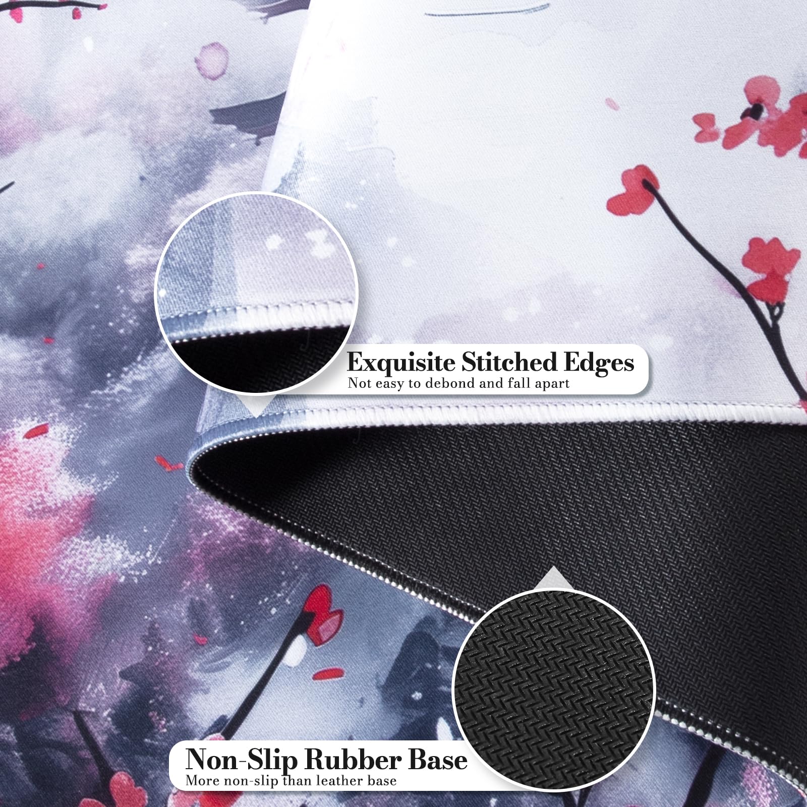 iCasso Desk Protector Mat Large Japanese Mouse Pad,Sakura