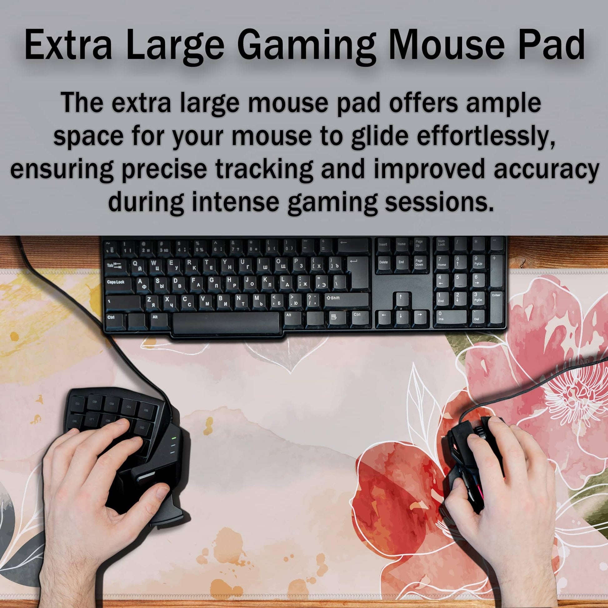 Samgula Gaming Mousepad Pink Cute Desk Mat Large Mouse Pads Large Mouse Pad for Woman Keyboard