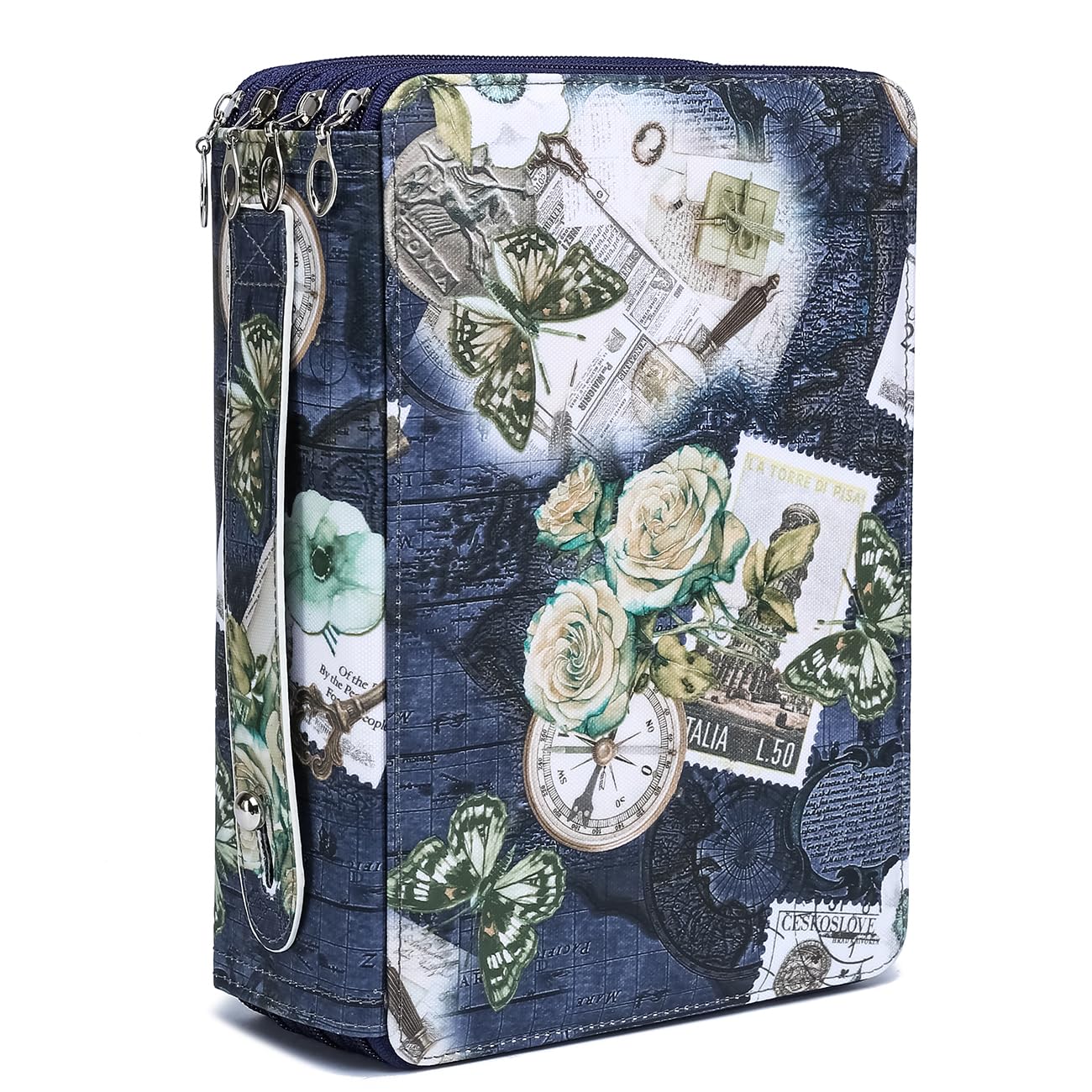 YOUNGCOL 200 Slots Colored Pencil Case Color Pencil Organizer Holder With Zipper Closure Large