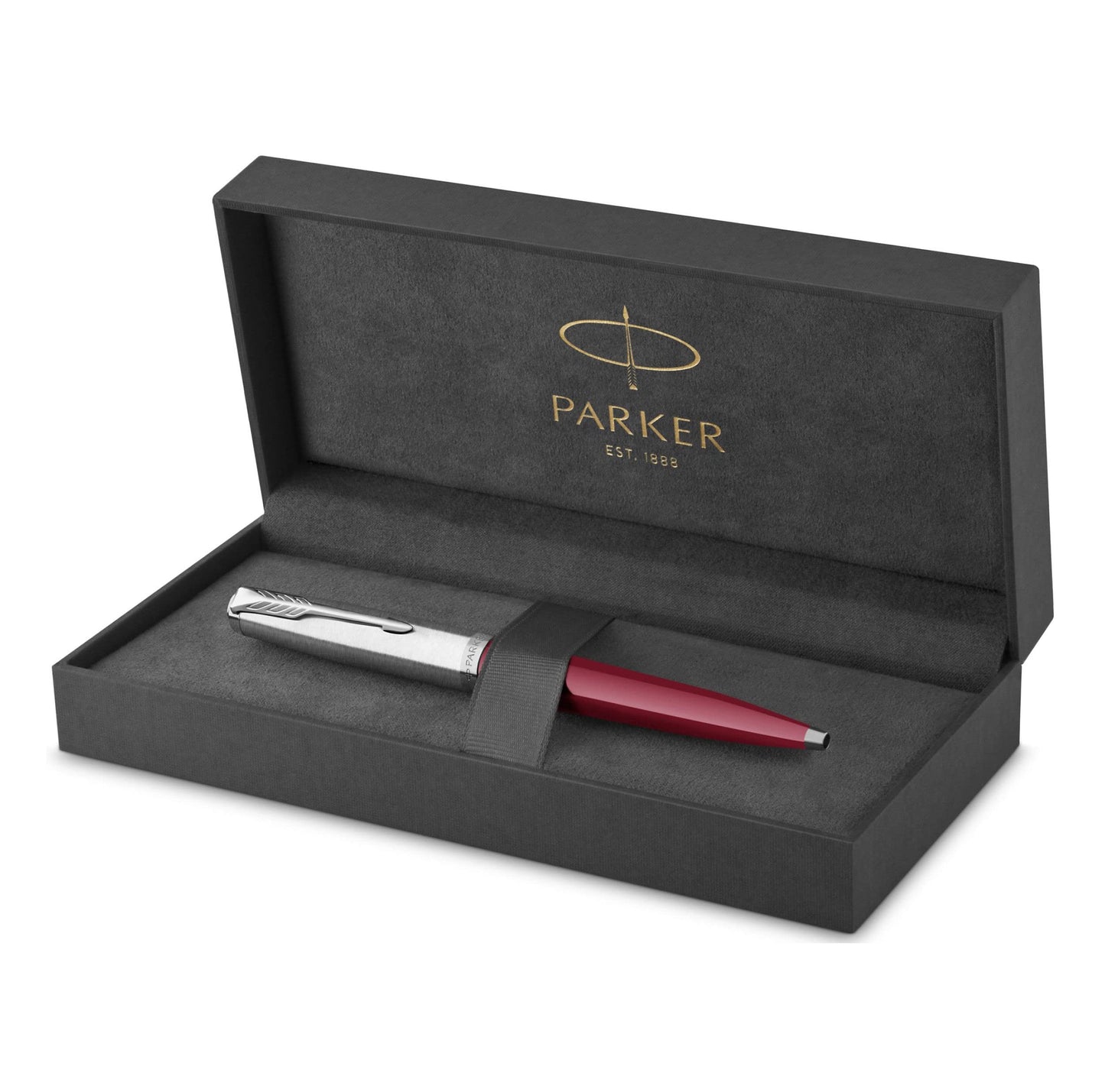Parker 51 Ballpoint Pen Burgundy Barrel with Chrome Trim Medium Point with Black Ink Refill Gift Box