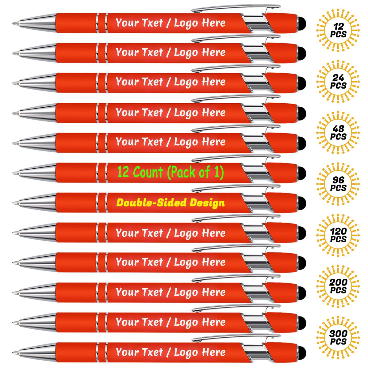 NGTSFLY Personalized Pens with Stylus Tip - FREE PERSONALIZATION - Customized Stylus Ballpoint Pens