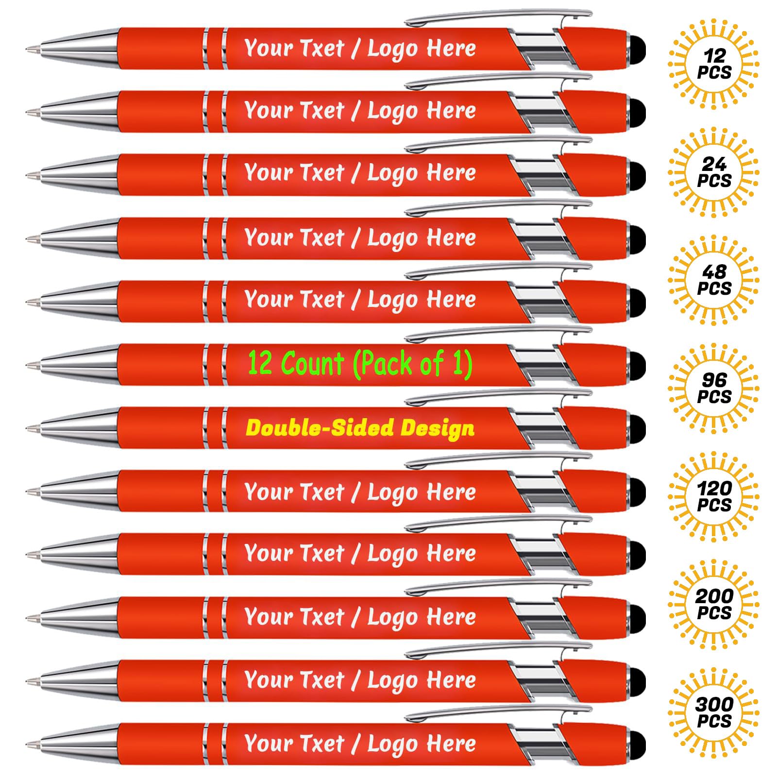NGTSFLY Personalized Pens with Stylus Tip - FREE PERSONALIZATION - Customized Stylus Ballpoint Pens