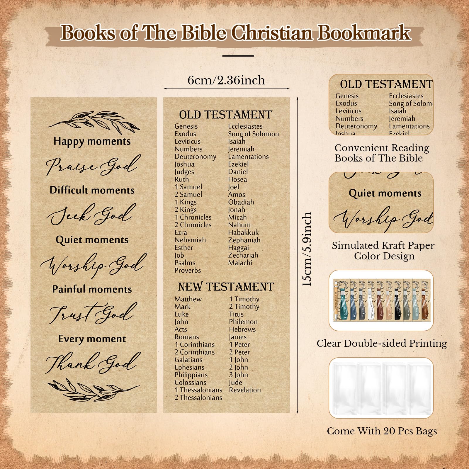 Gueevin 50 Sets Christian Party Favors Gifts Bulk Church,Blessing