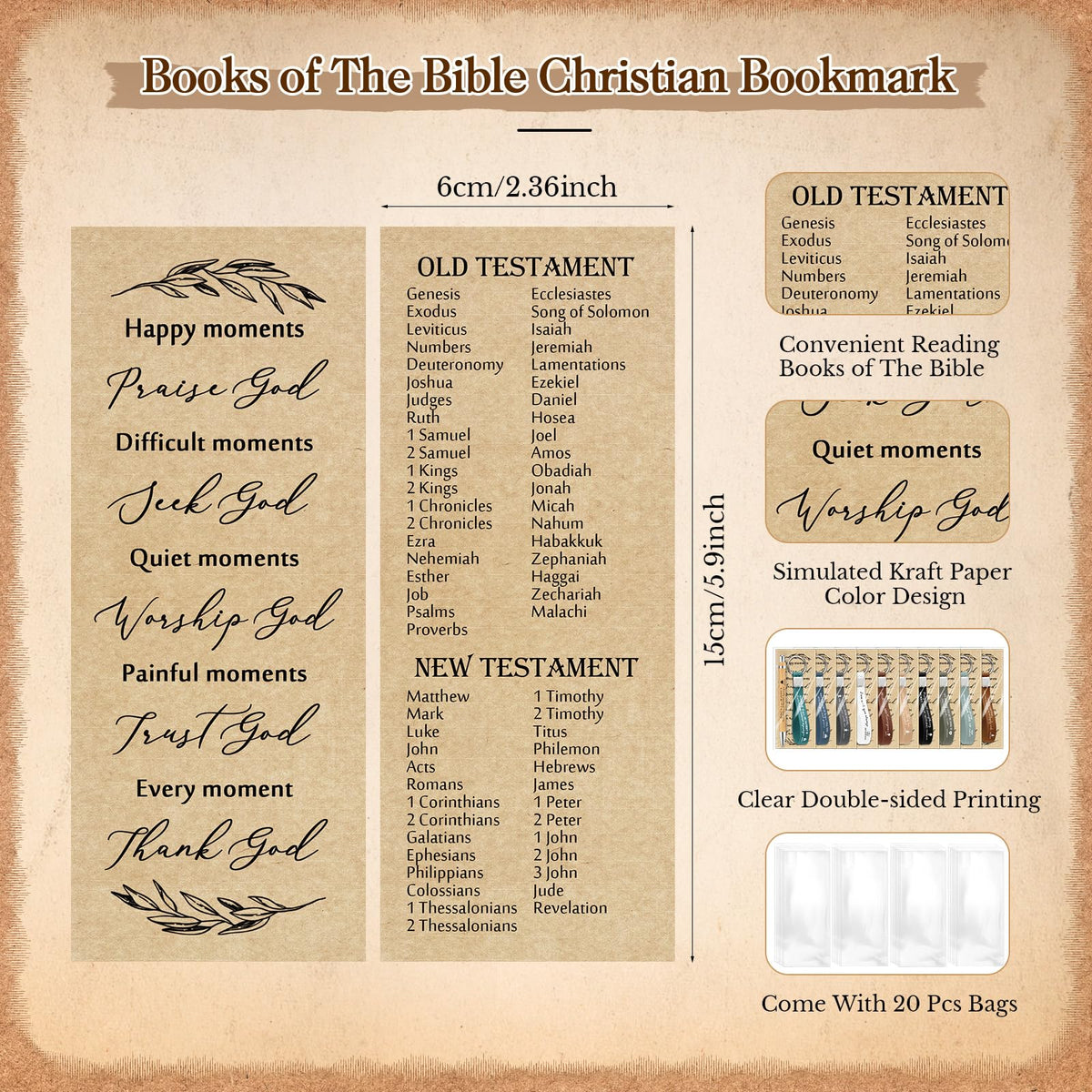Gueevin 40 Sets Christian Party Favors Gifts Bulk Church,Blessing