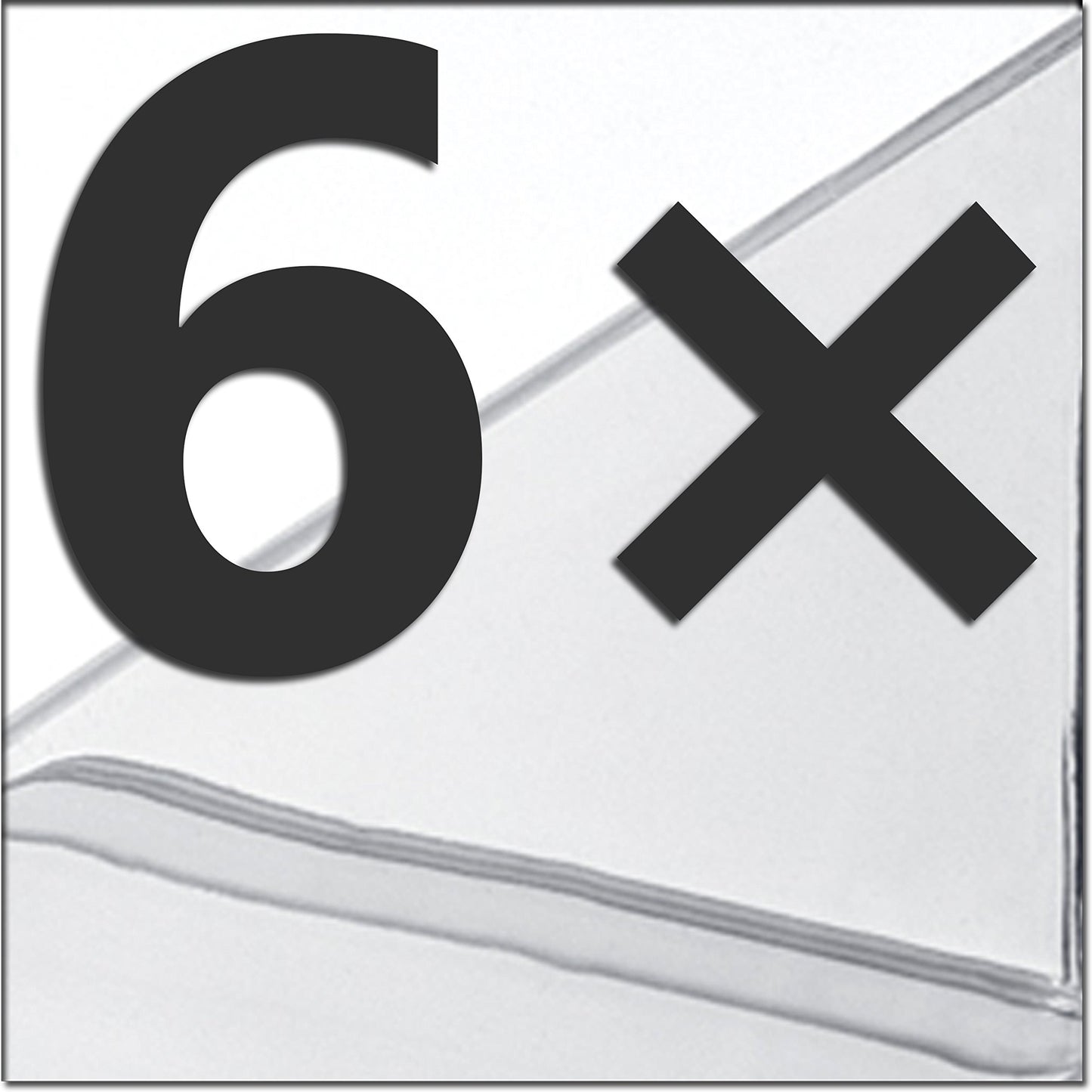 HAN 1026-X-23, Klassik Letter Tray. Modern, Stylish, Transparent and Glossy, Pack of 6, Transparent