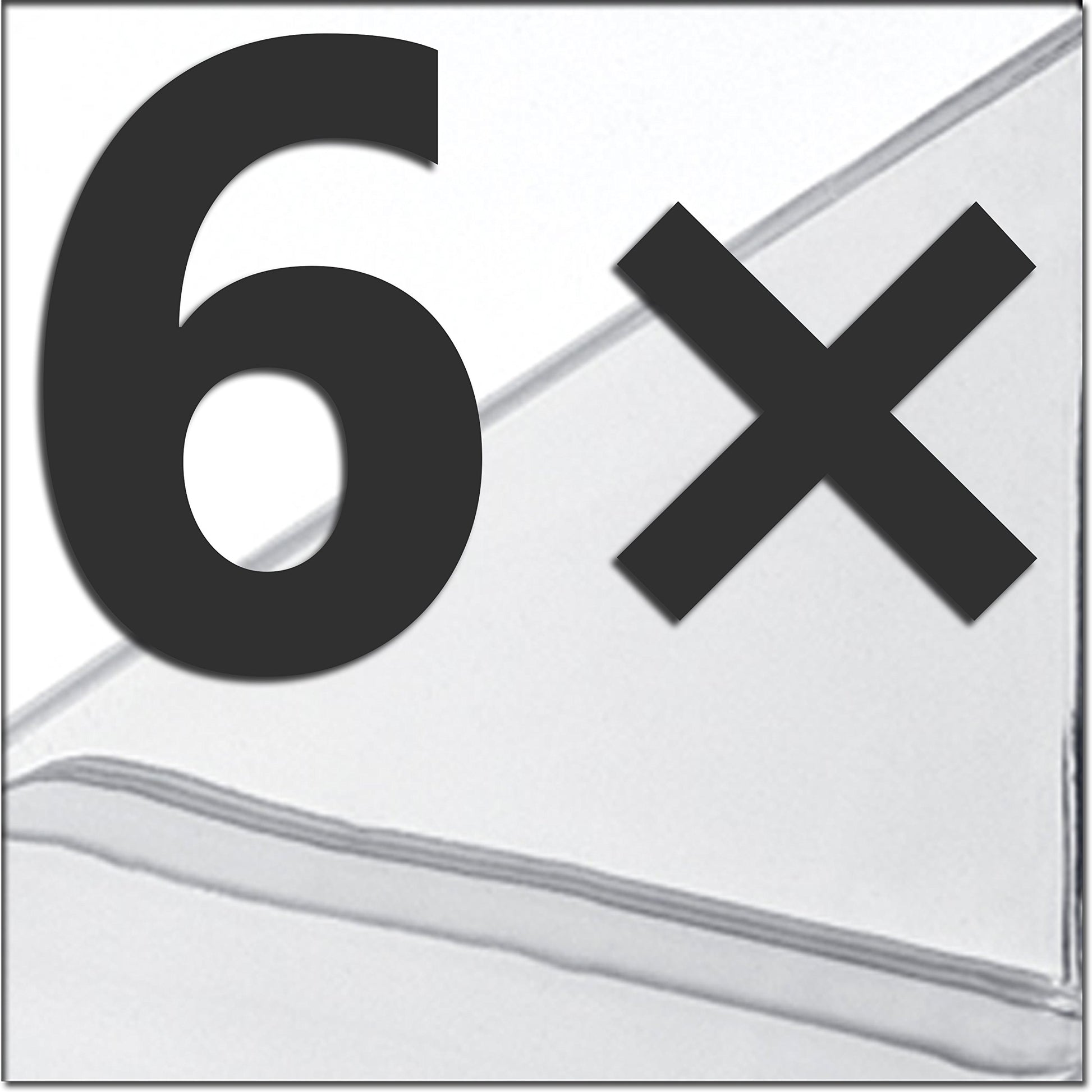 HAN 1026-X-23, Klassik Letter Tray. Modern, Stylish, Transparent and Glossy, Pack of 6, Transparent