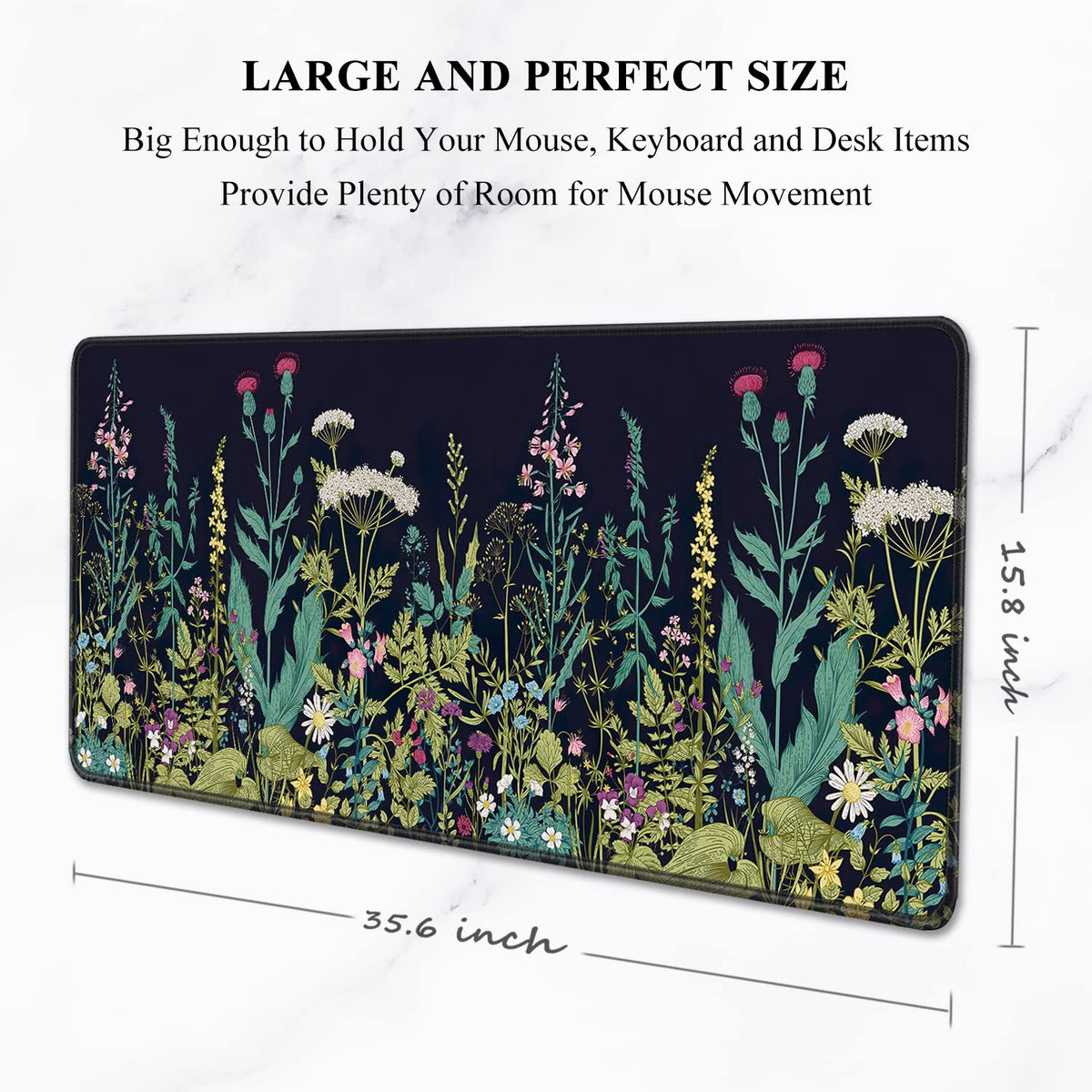 Auhoahsil Desk Pad, XXL Large Mouse Pad, Extended Gaming Mousepad, Cute Desk Mat for Women, Big
