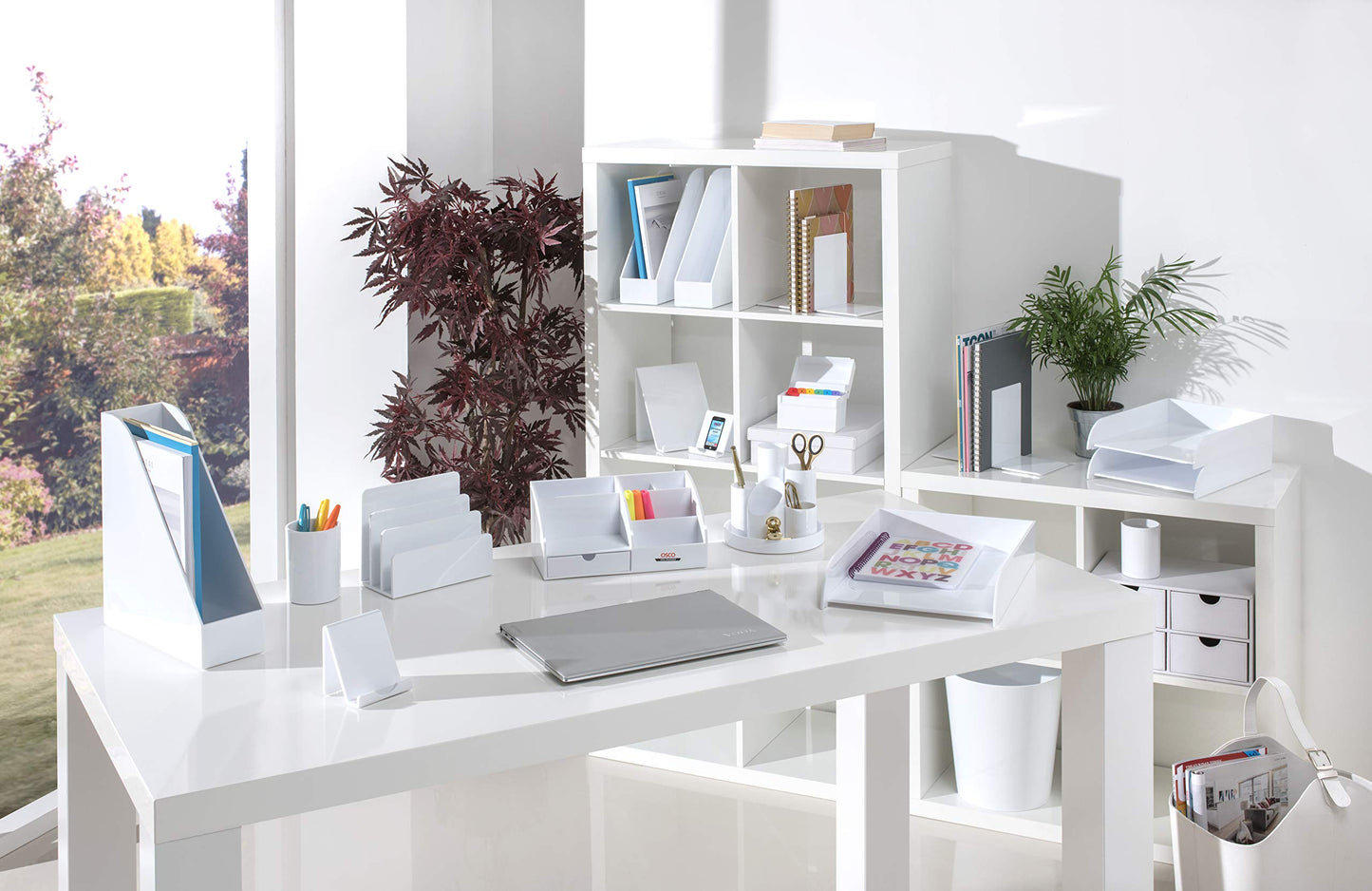 Osco White Hi-Gloss Plastic Letter Holder