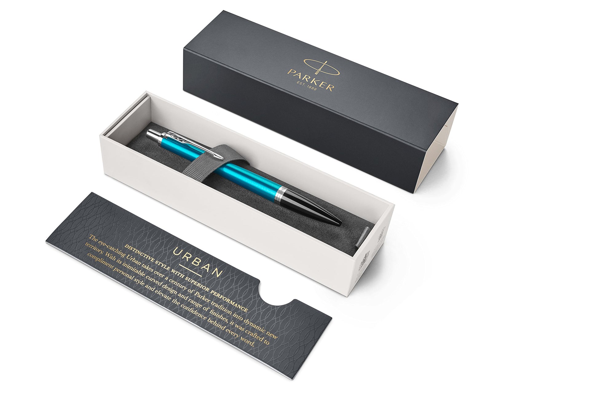 Parker Urban Ballpoint Pen, Vibrant Blue with Medium Point Black Ink Refill, Gift Box (1975428)