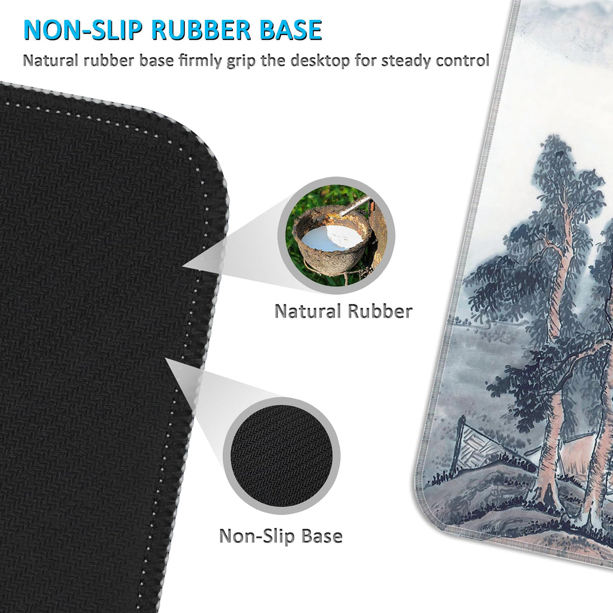 LL-COEUR XXL Landscape Gaming Mouse Pad Computer Keyboard Mat Office Desk Pad (Landscape 1, 31.4" x