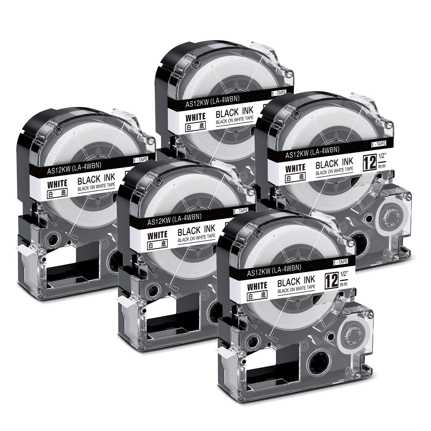 Aonomi Compatible for Epson Label Maker Tape LK-4WBN LC-4WBN 212BWPX
