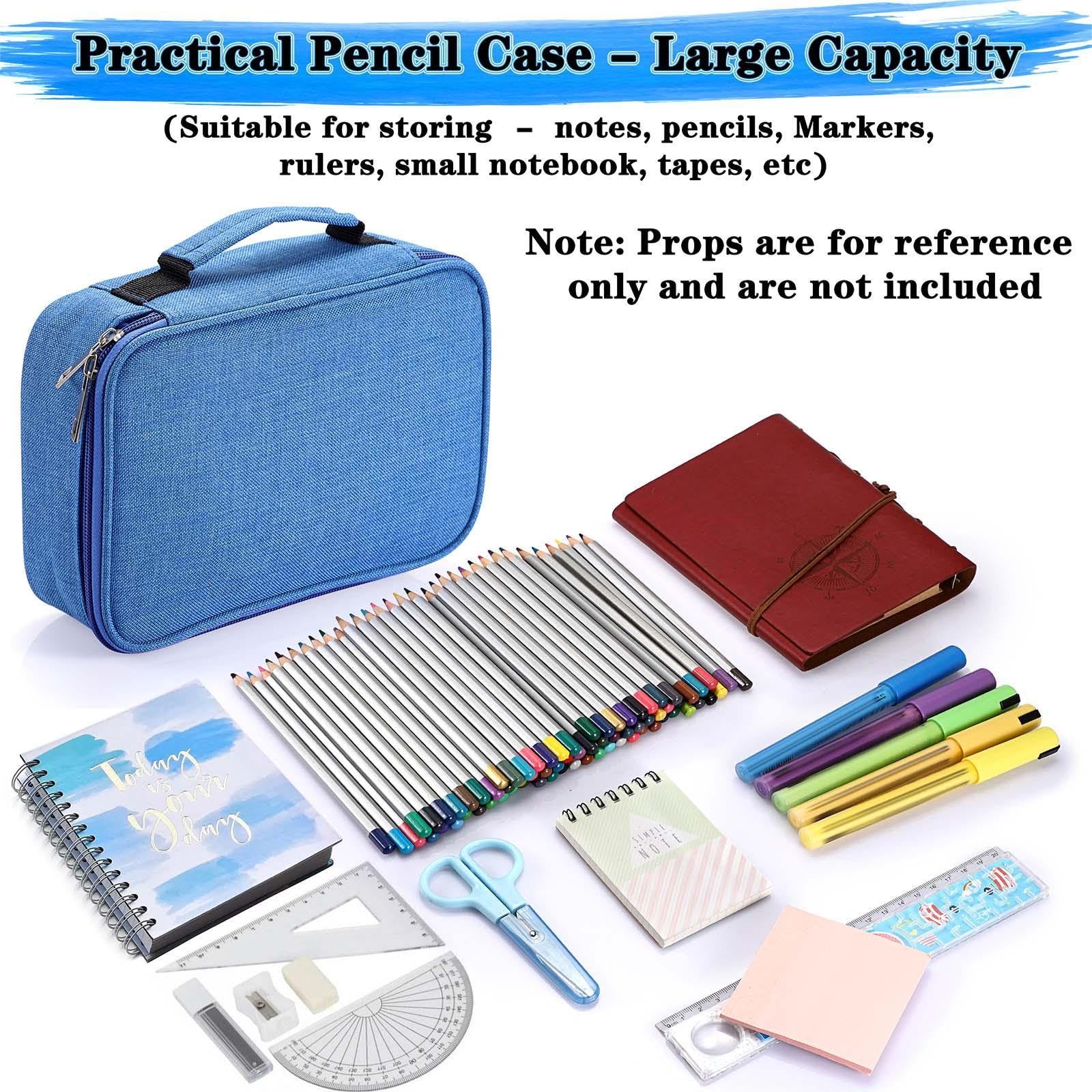 BTSKY® High Capacity Zipper Pens Pencil Case- Multi-Functional Stationery Pencil Pouch 72 Slots