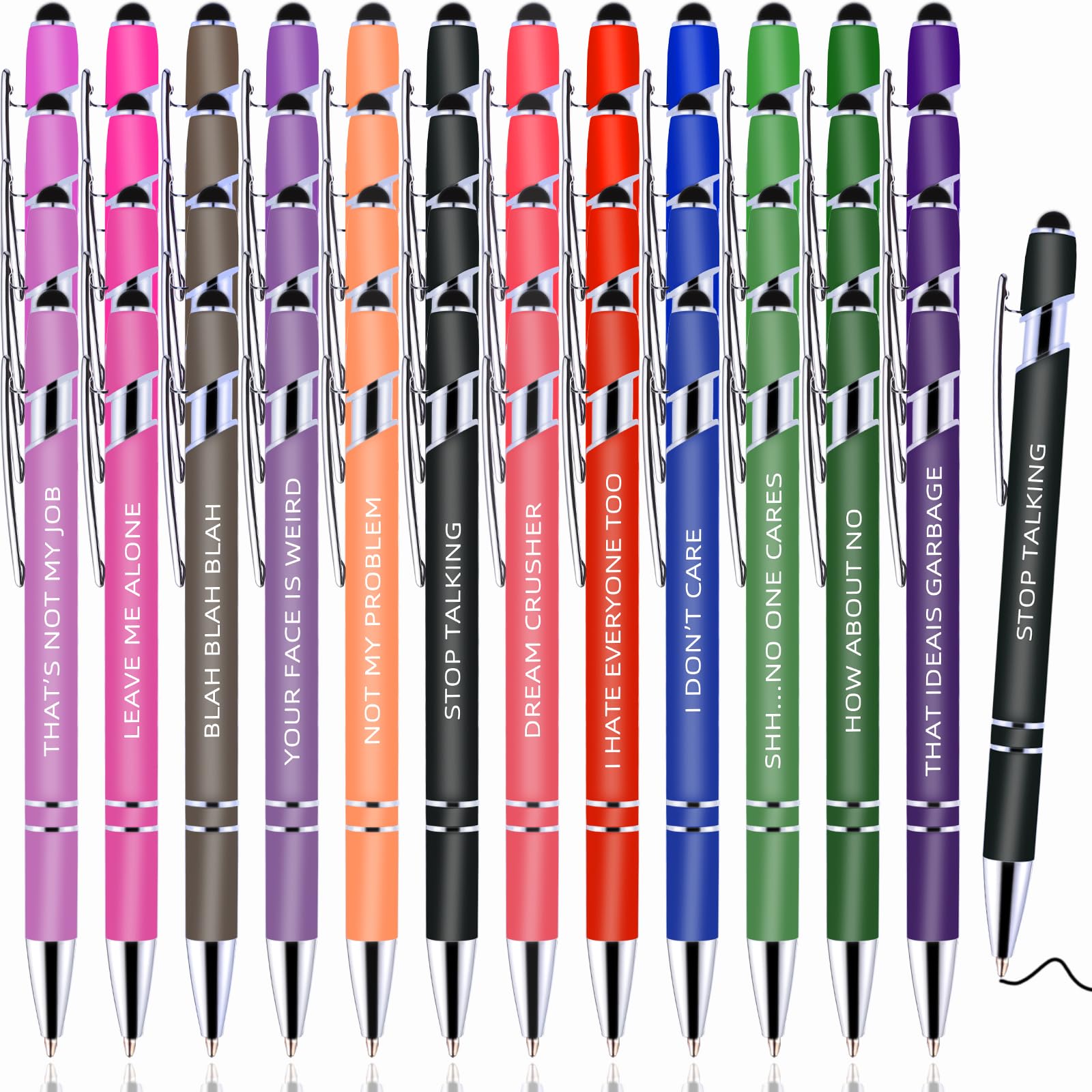 WUXIPREP 48 Pcs Ballpoint Pens,Fine Point Smooth Writing Pens,Kawaii Pens For Writing Journaling