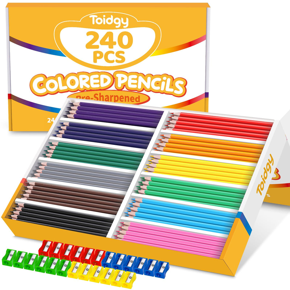240 Packs Colored Pencils Bulk Classroom, Colored Pencils for Kids 12 Color
