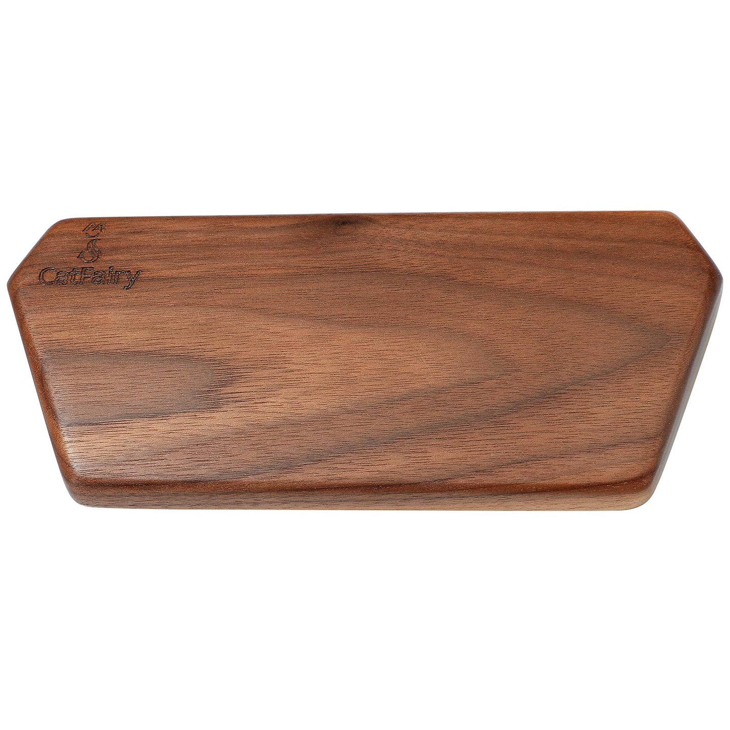 Wooden Keyboard Palm Rest - Walnut Wrist Guard, Solid Wood Mouse Pad - Black Walnut, 6.9in