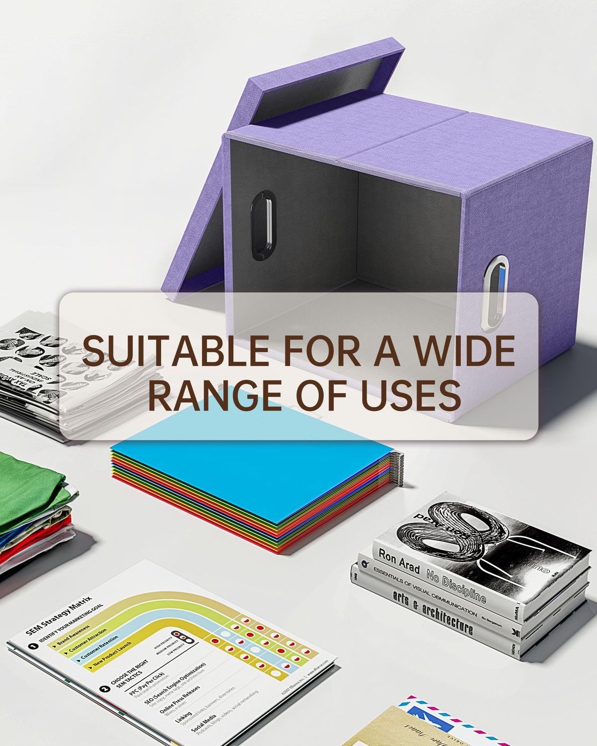 Oterri File Organizer, File Box, File Cabinet for Letter File Folder Storage, Hanging File