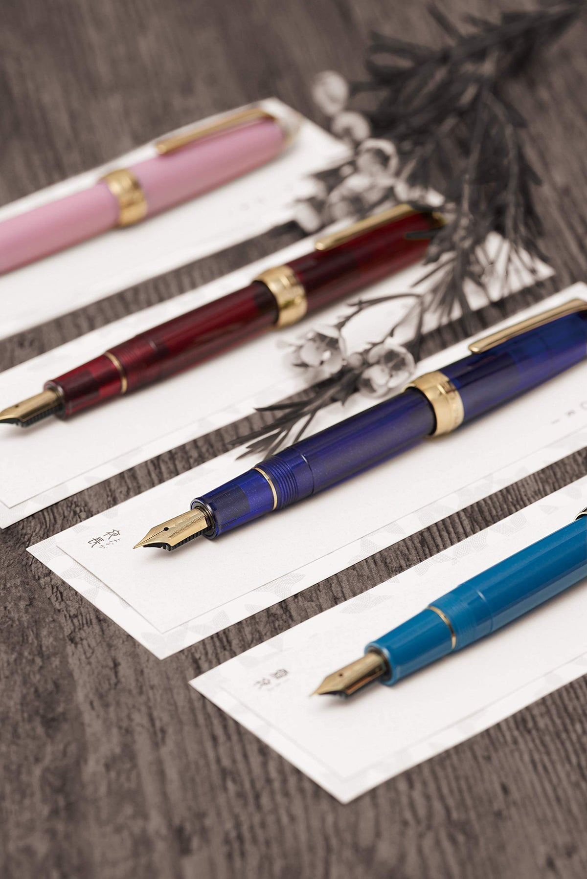 Sailor 11-0558-201 Fountain Pen, Four Seasons Weave, Moon and Night Water, Night Cherry Blossom