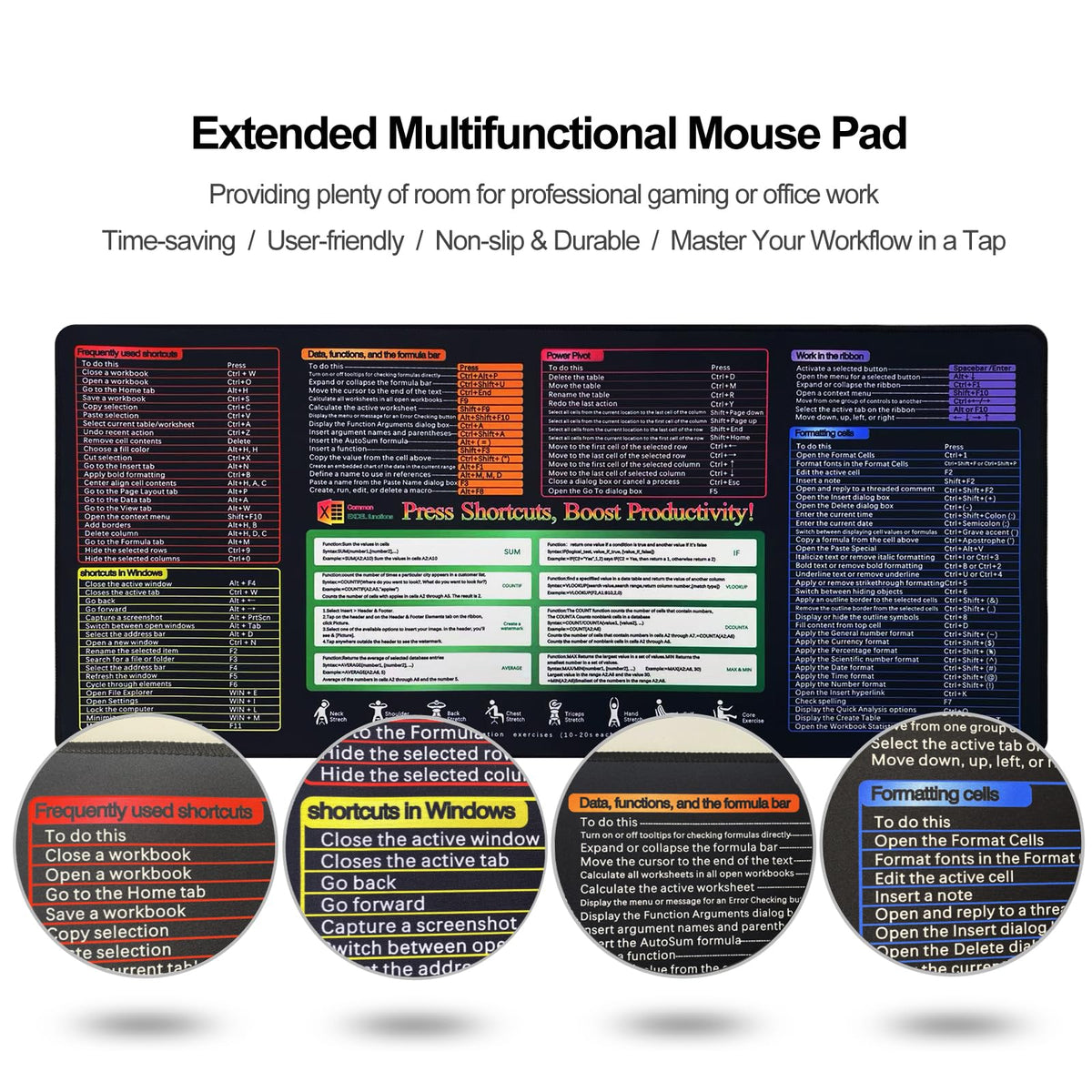 Cmhoo XXL Gaming Mouse Pad 35.4x15.7 Professional Large Mouse Pad & Computer Game Mouse Mat-90x40