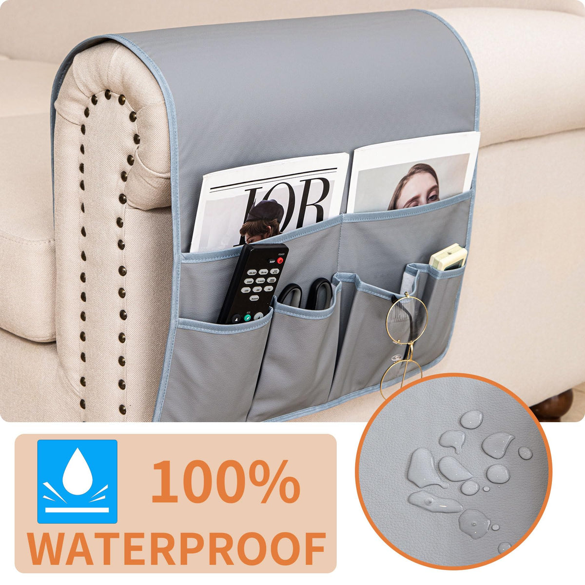 HAOMAIJIA Sofa Armrest Organizer, Remote Control Holder for Recliner Couch