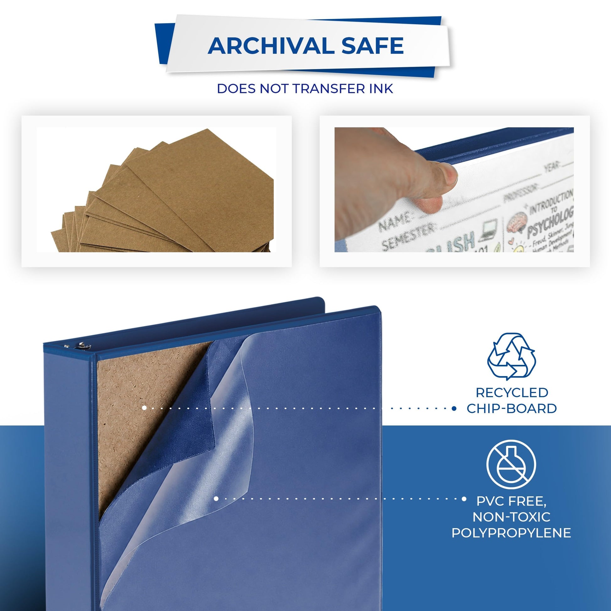 Samsill 1.5 Inch 3 Ring Binders, Economy Round Ring, Clear View Cover, 325 Sheet Capacity - for