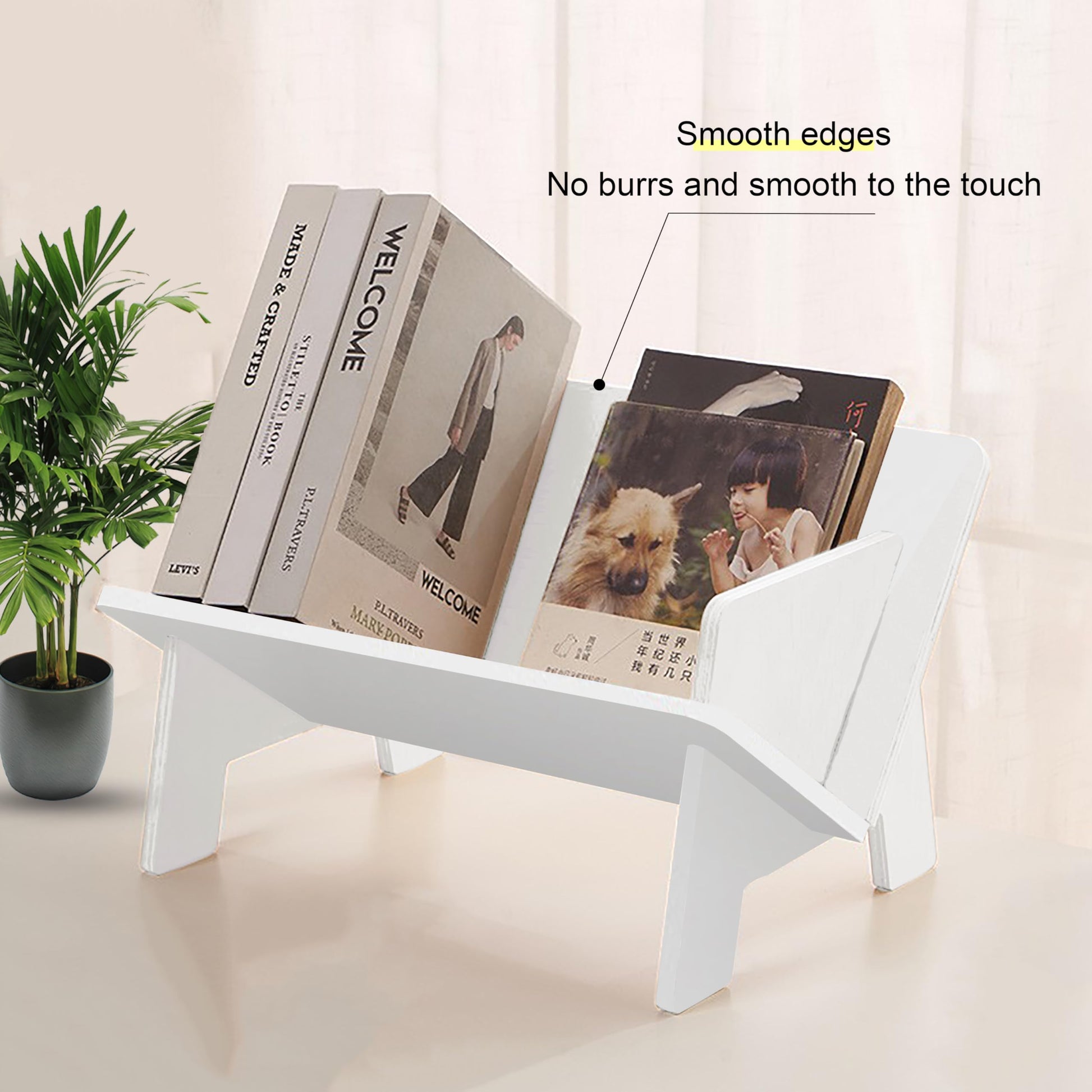 Fox Claw Wood Bookcase in Living Room/Home/Office, Desktop Book Shelf Organizer Bookshelves Storage