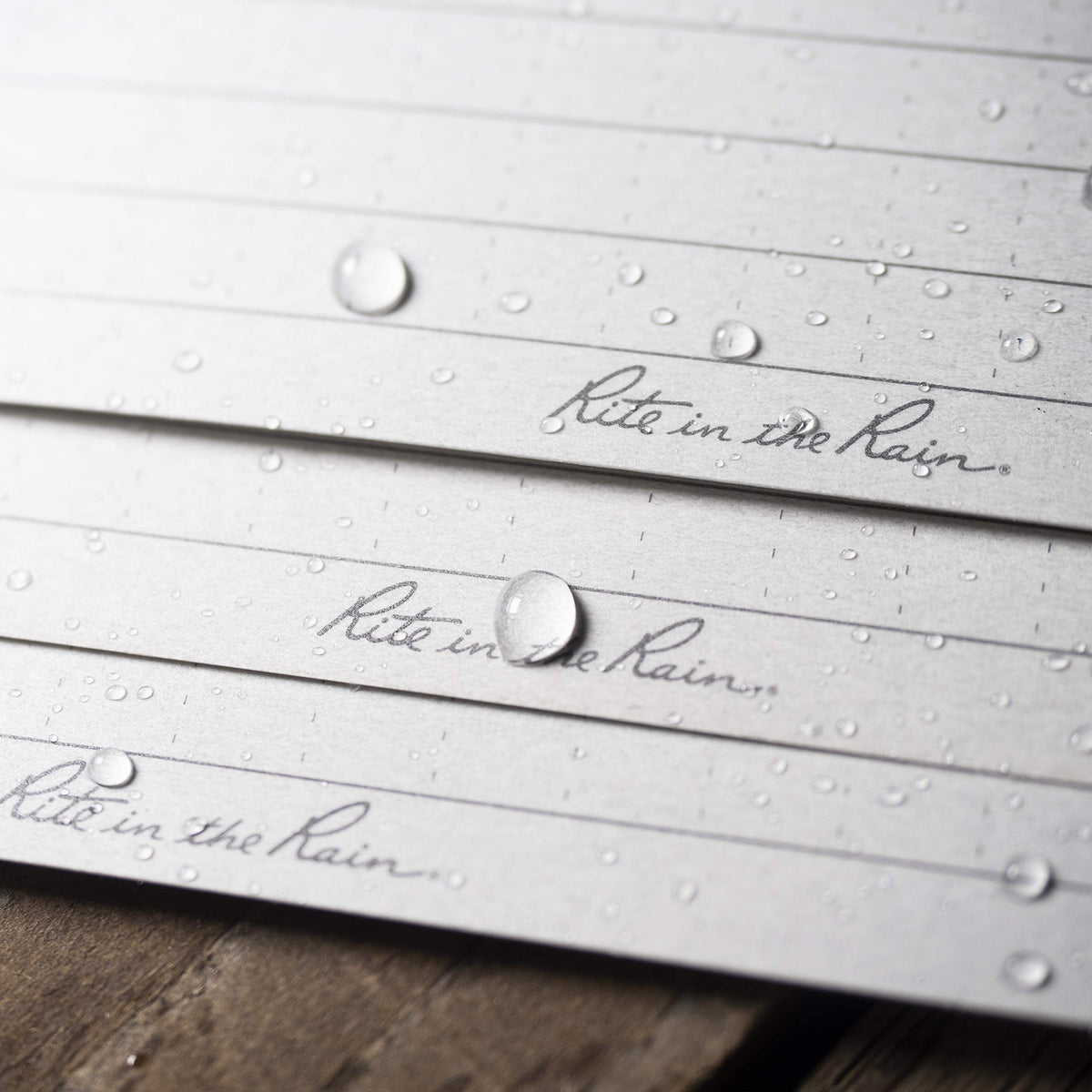 Rite In The Rain Weatherproof Index Cards, 3" x 5", Universal Pattern, Gray (No. 791)