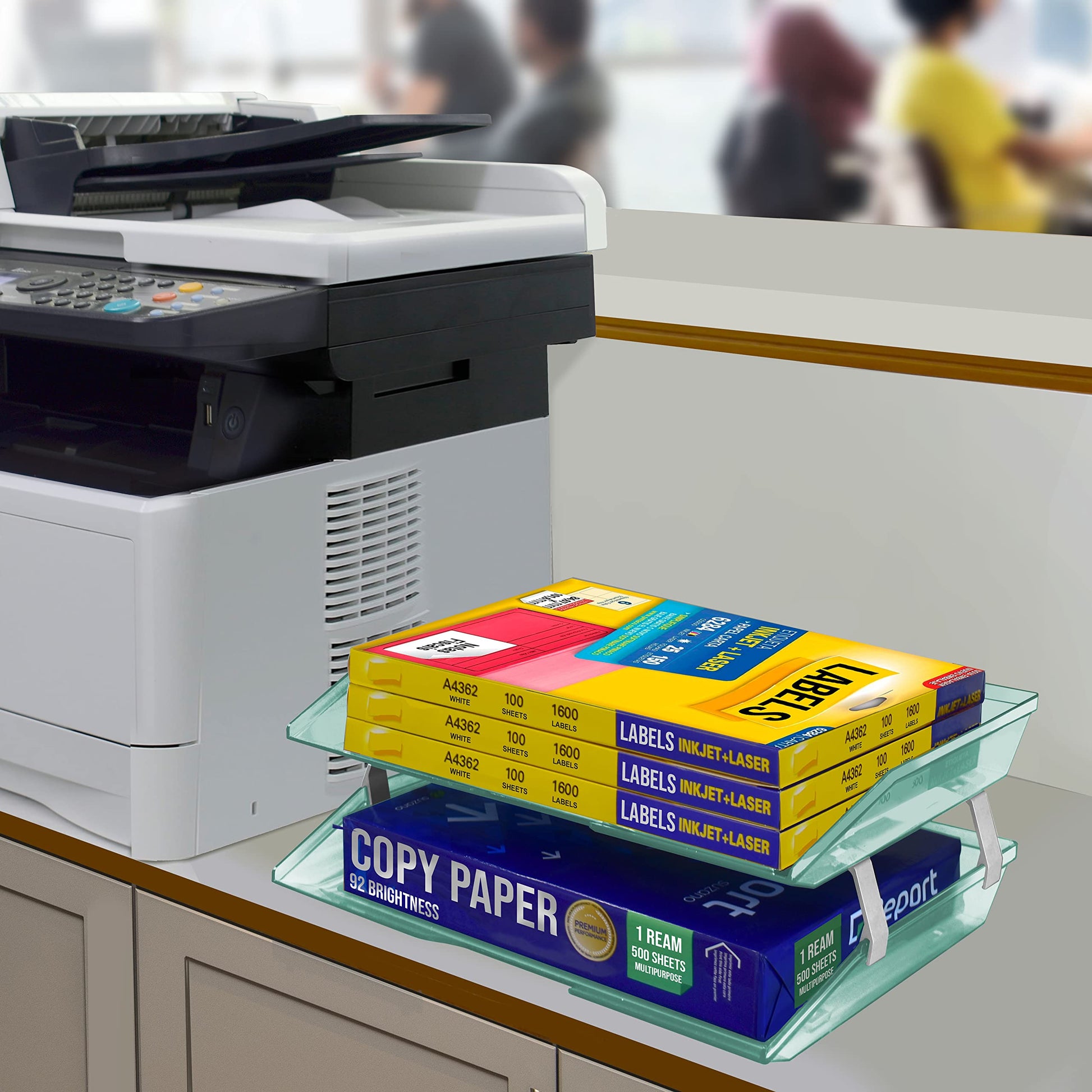 Acrimet Facility 2 Tier Letter Tray, Side Load, Letter Size/A4, Desktop File Organizer, Plastic
