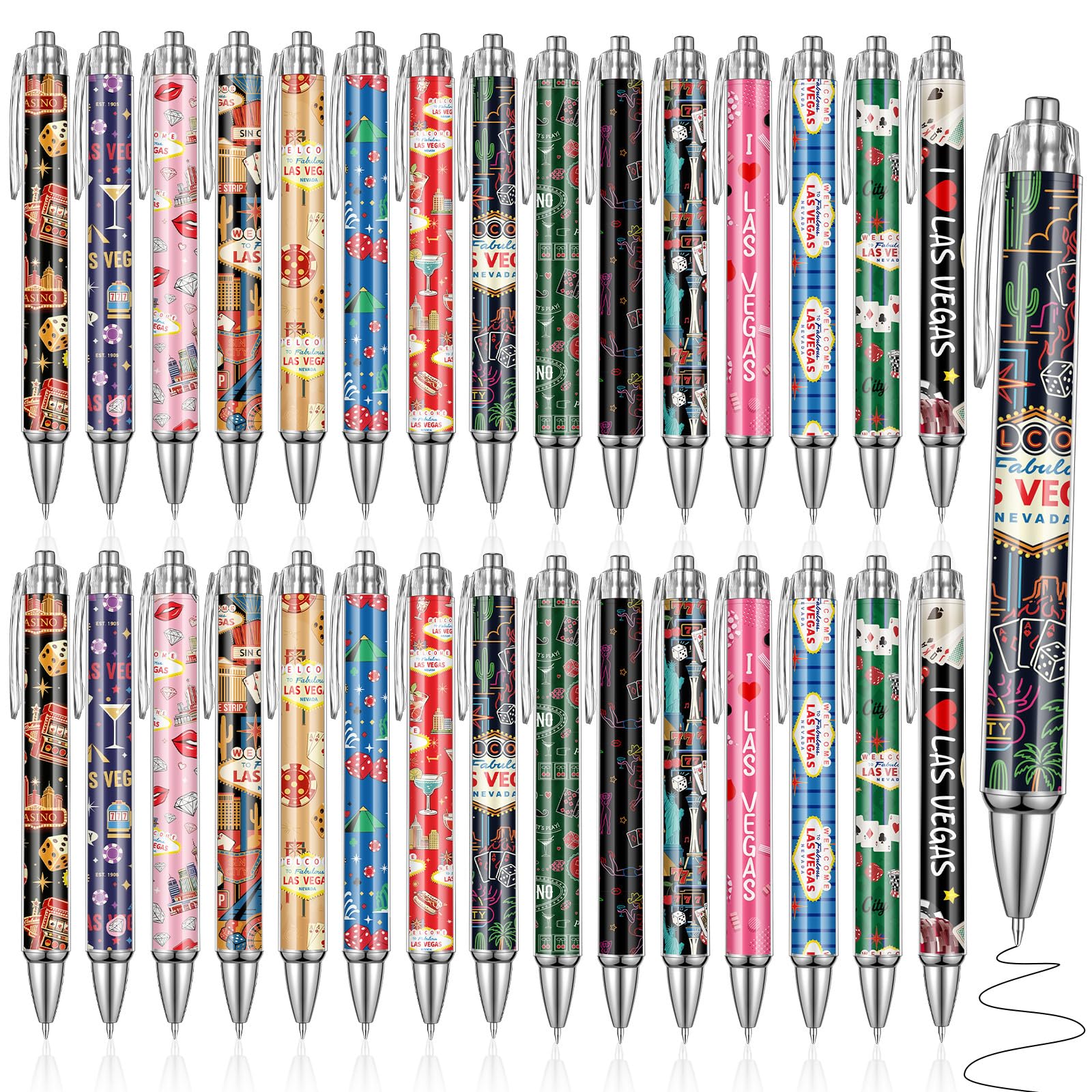 Sayglossy 30 Pcs Las Vegas Souvenirs Gifts Travel Ballpoint Pens