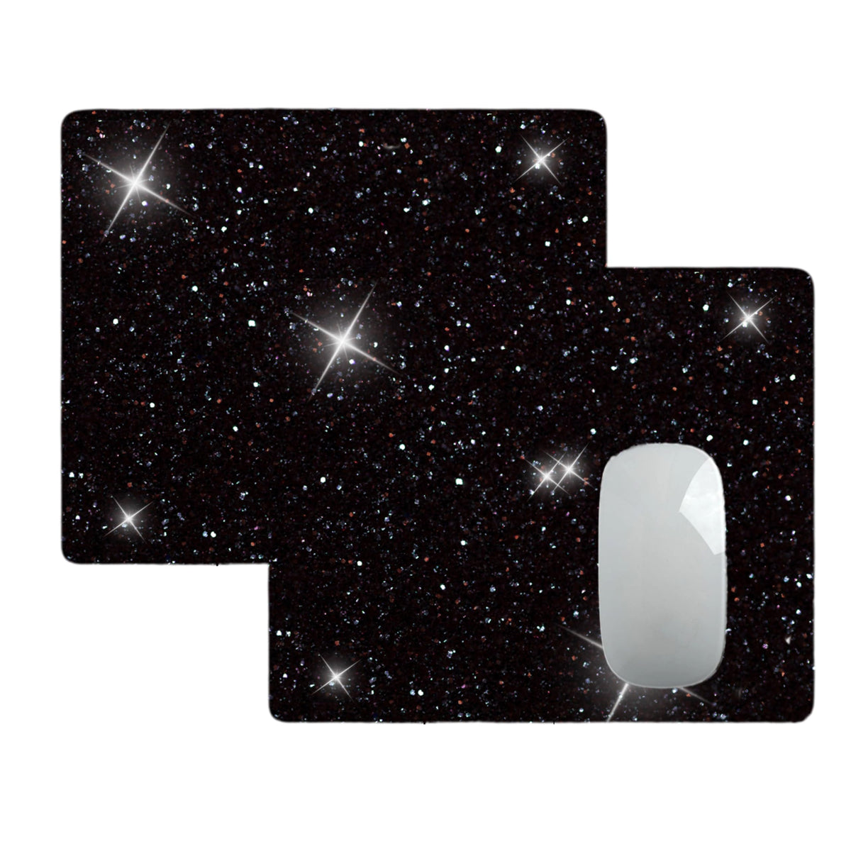 Black Mousepad Diamond Black Glitter Sparkle Mouse pad Bling Desk Accessories Gaming Bling Rubber