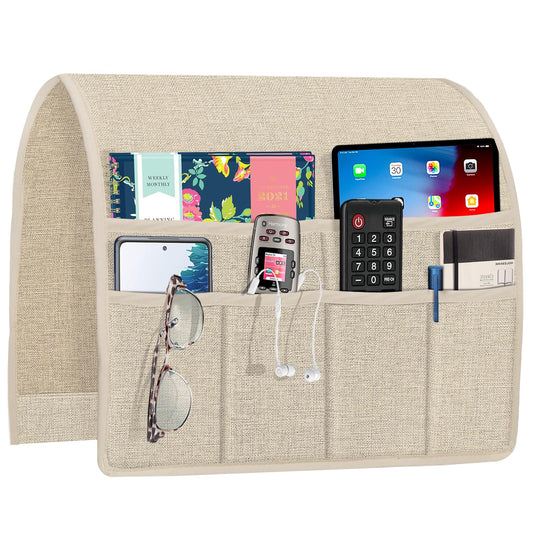 Joywell Remote Control Holder Armchair Caddy Armrest Organizer Beige