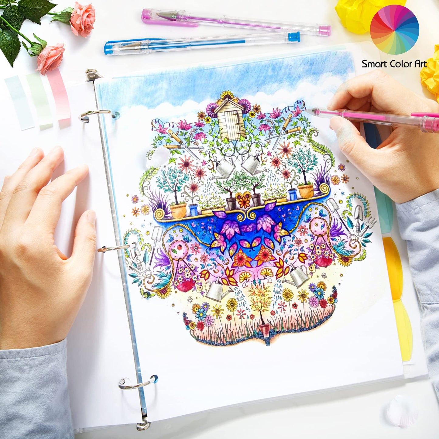 Smart Color Art 320 Pack Gel Pens Set, 160 Colors Gel Pen with 160 Refills for Adult Coloring Books