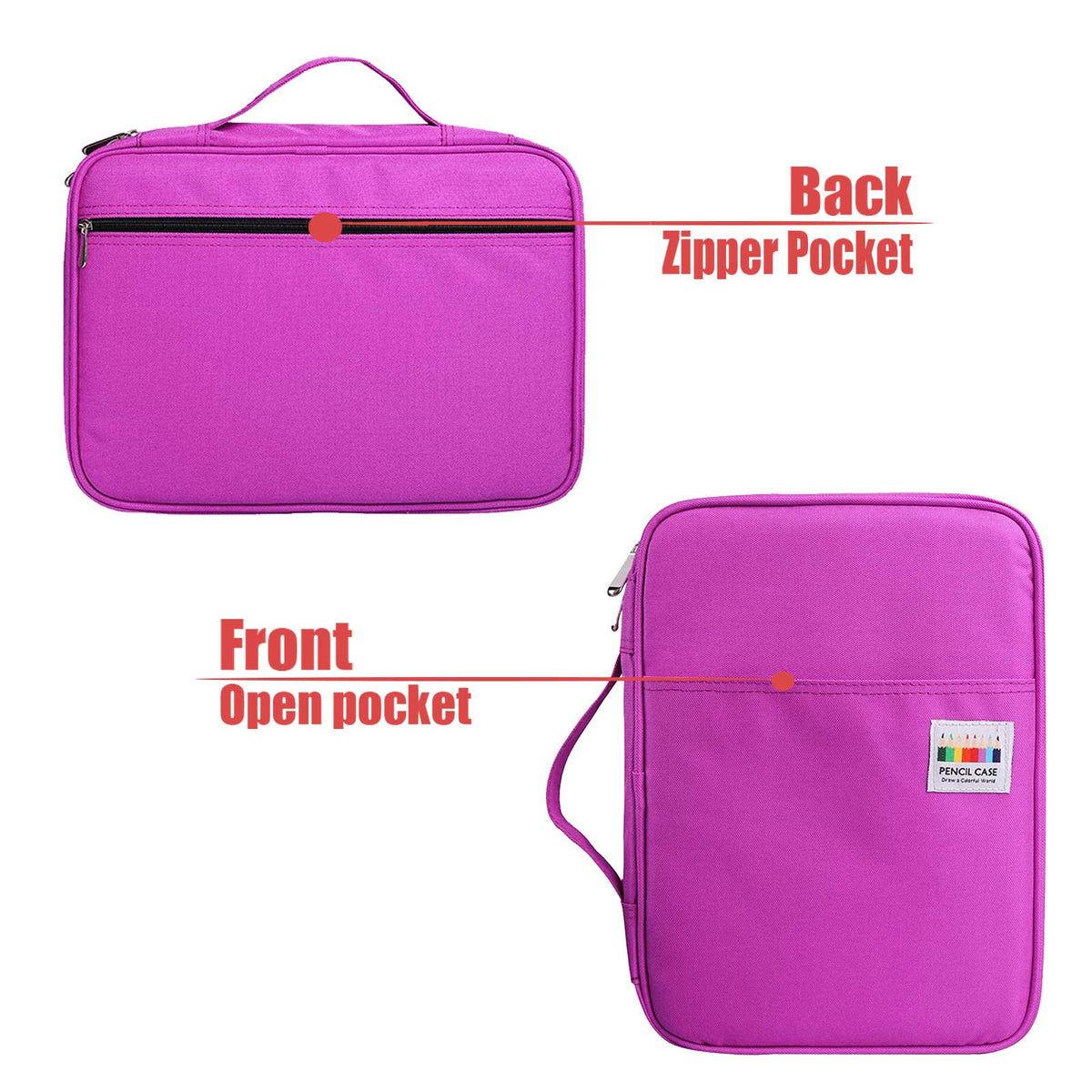 AYVANBER Colored Pencil Case 220 Slots Gel Pens Holder Waterproof Organizer Bag Portable Artist