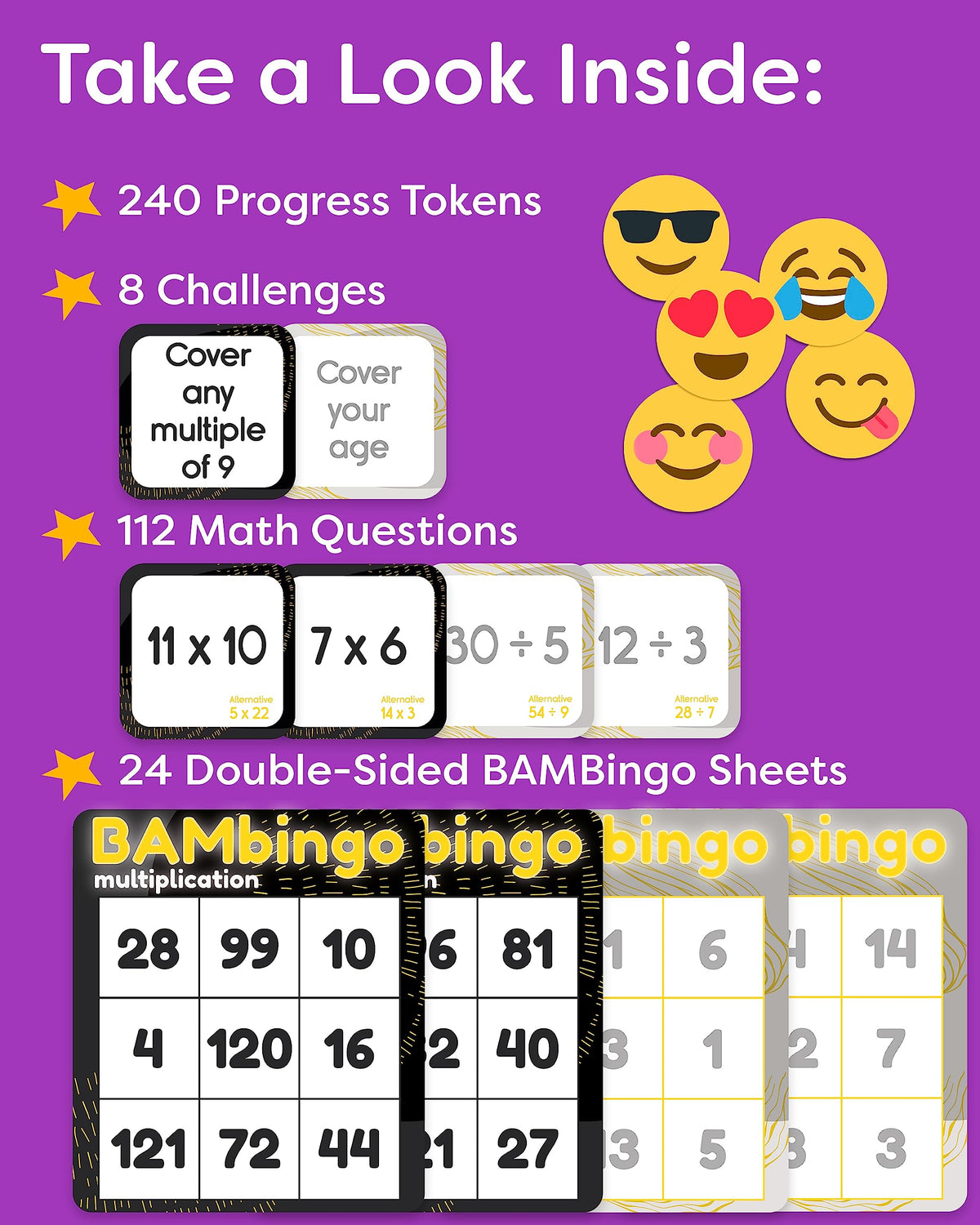 BAMBingo Multiplication and Division Facts Bingo Game