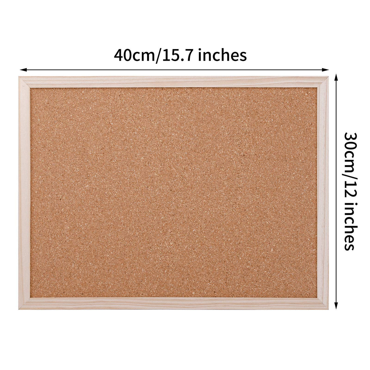 Aodaer Pack of 2 Cork Board Bulletin Board Notice Pin Board Square Pin Board Wall Mounted Cork