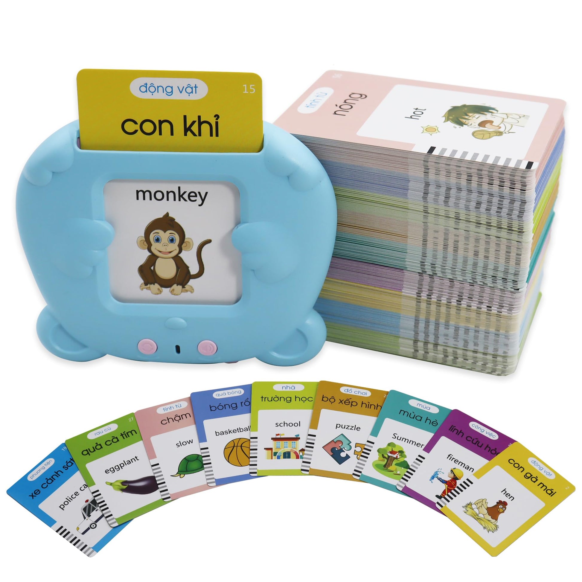 MAYAPHILOS 510 Sight Words Vietnamese and English Talking Flash Cards