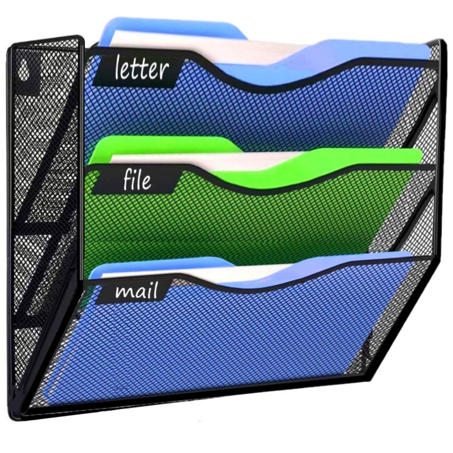Kuntine.B Wall File Organizer Office Hanging Magazine Holder Wall File Organizer for Office Home