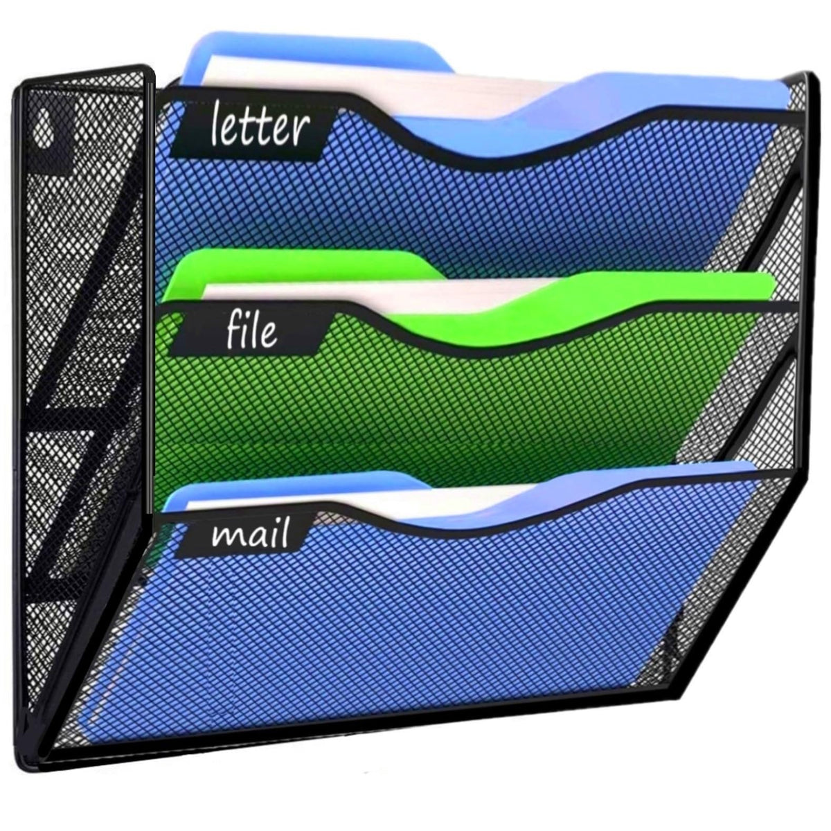 Kuntine.B Wall File Organizer Office Hanging Magazine Holder Wall File Organizer for Office Home