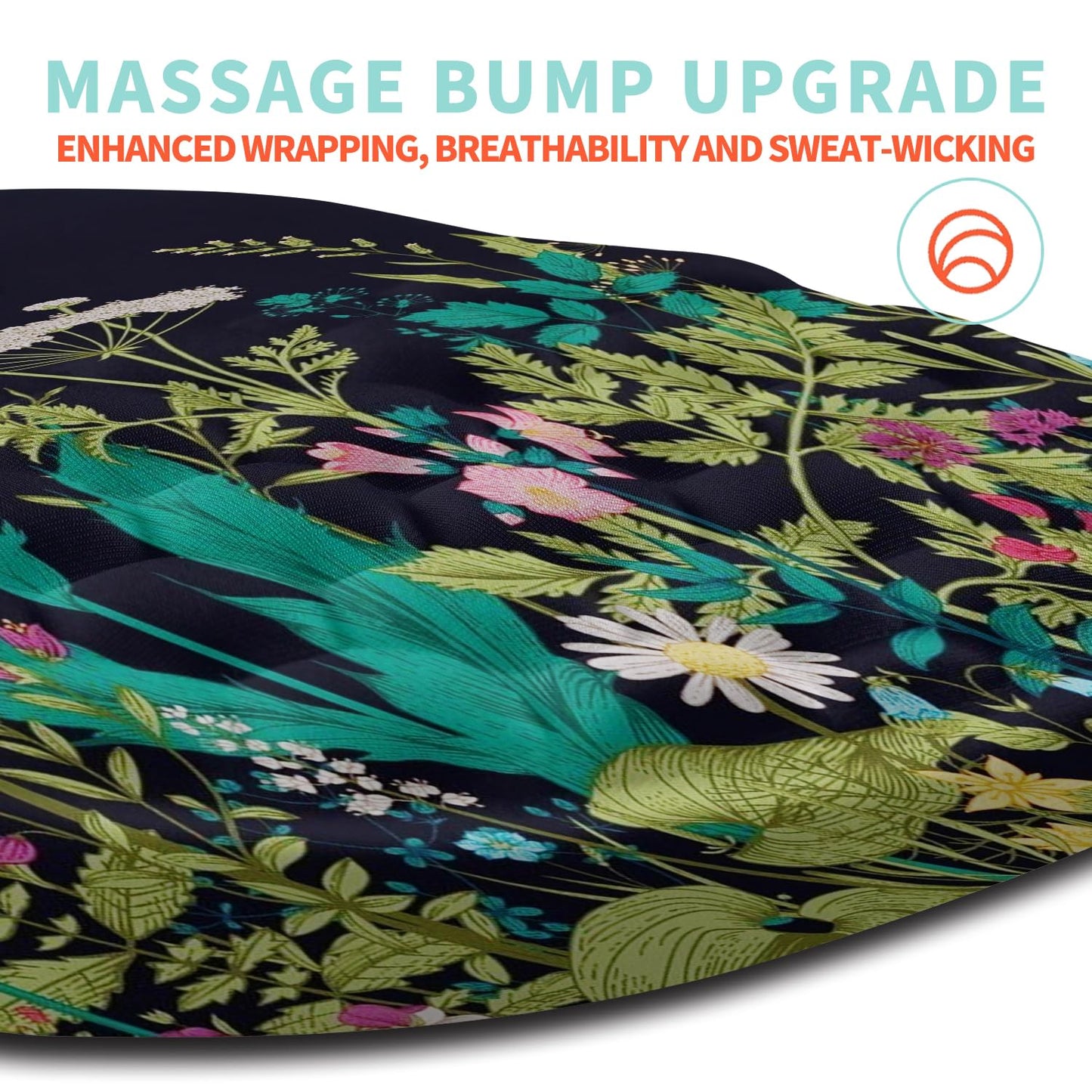 Kuosgm Ergonomic Mouse Pad Wrist Support with Memory Foam Massage Bulge, Carpal Tunnel Pain Relief